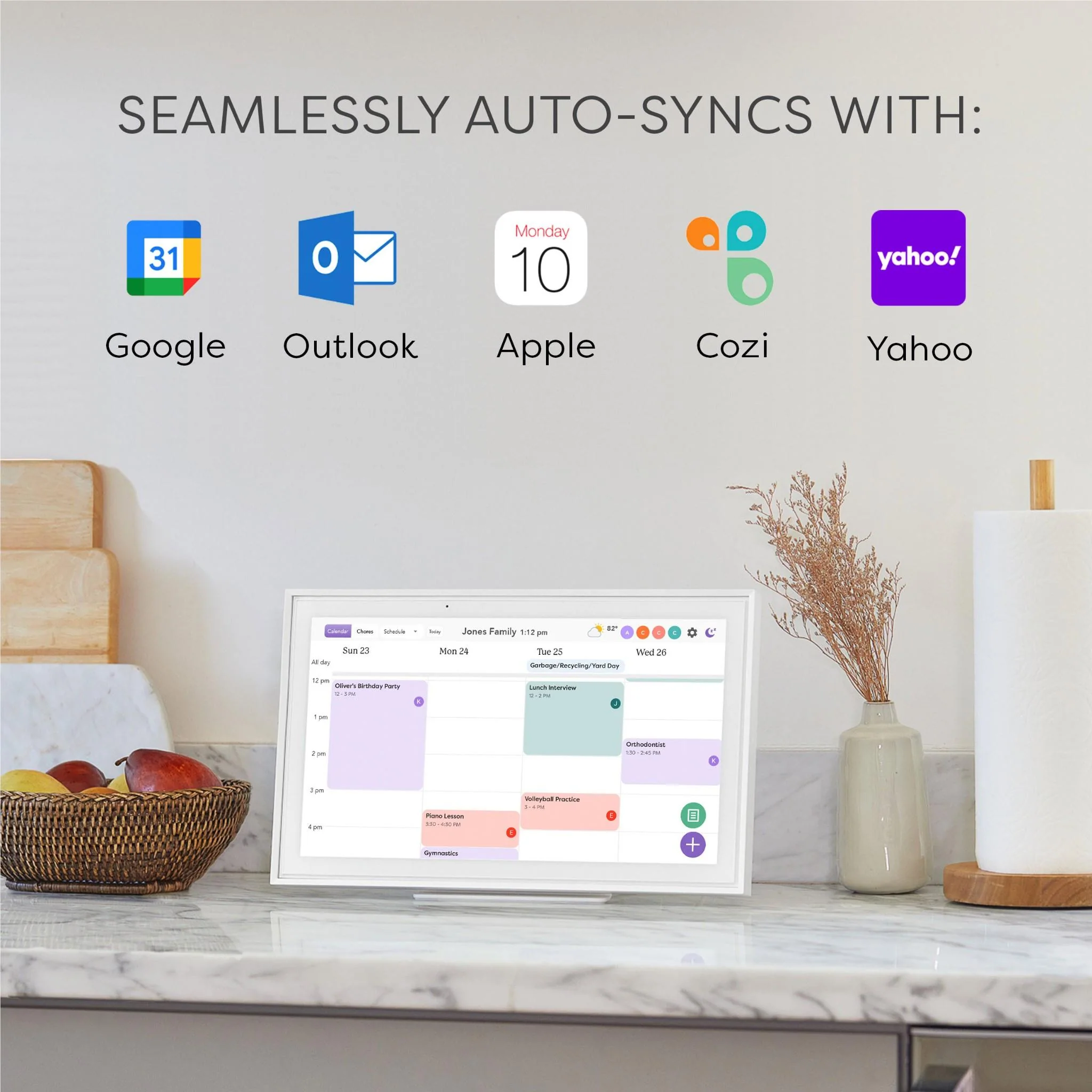 Skylight 15" Smart Family Calendar (White)