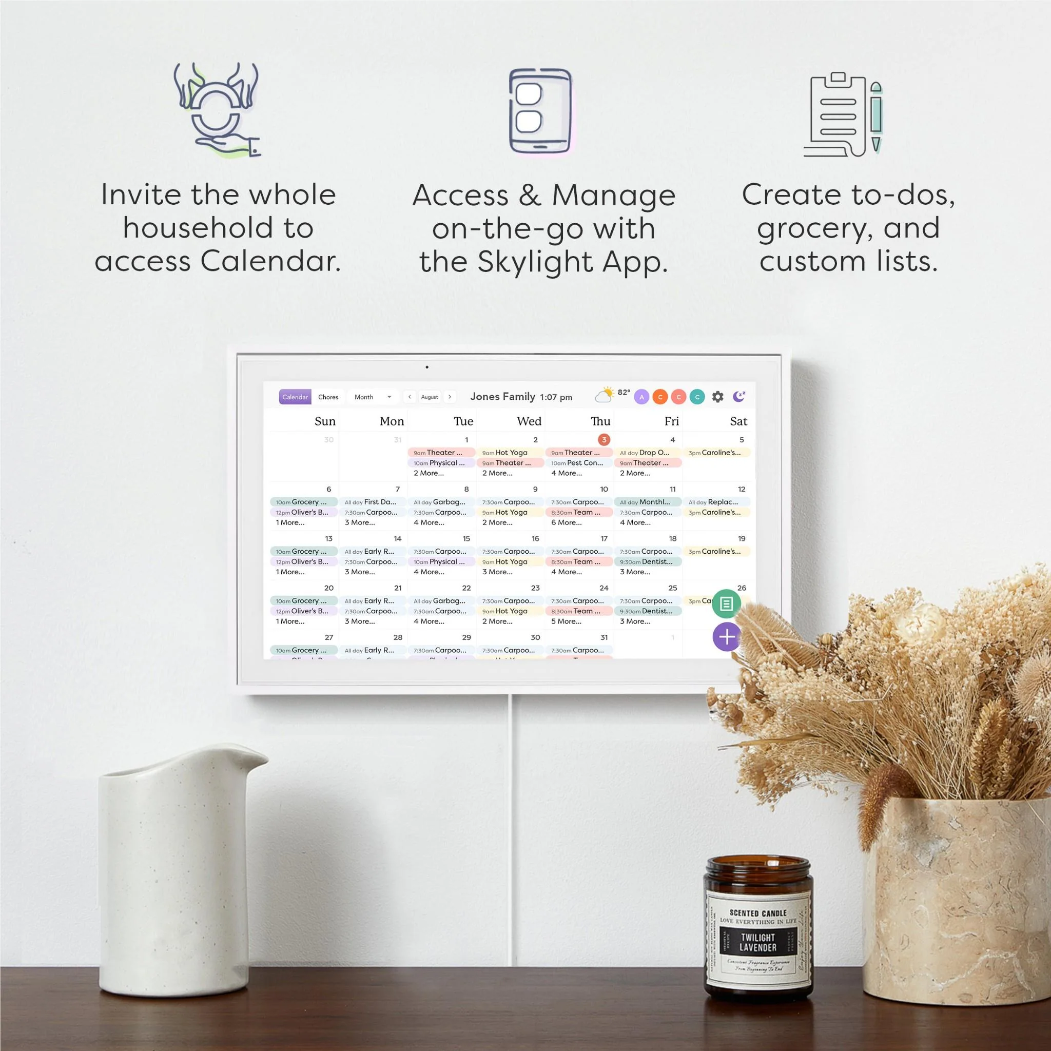 Skylight 15" Smart Family Calendar (White)