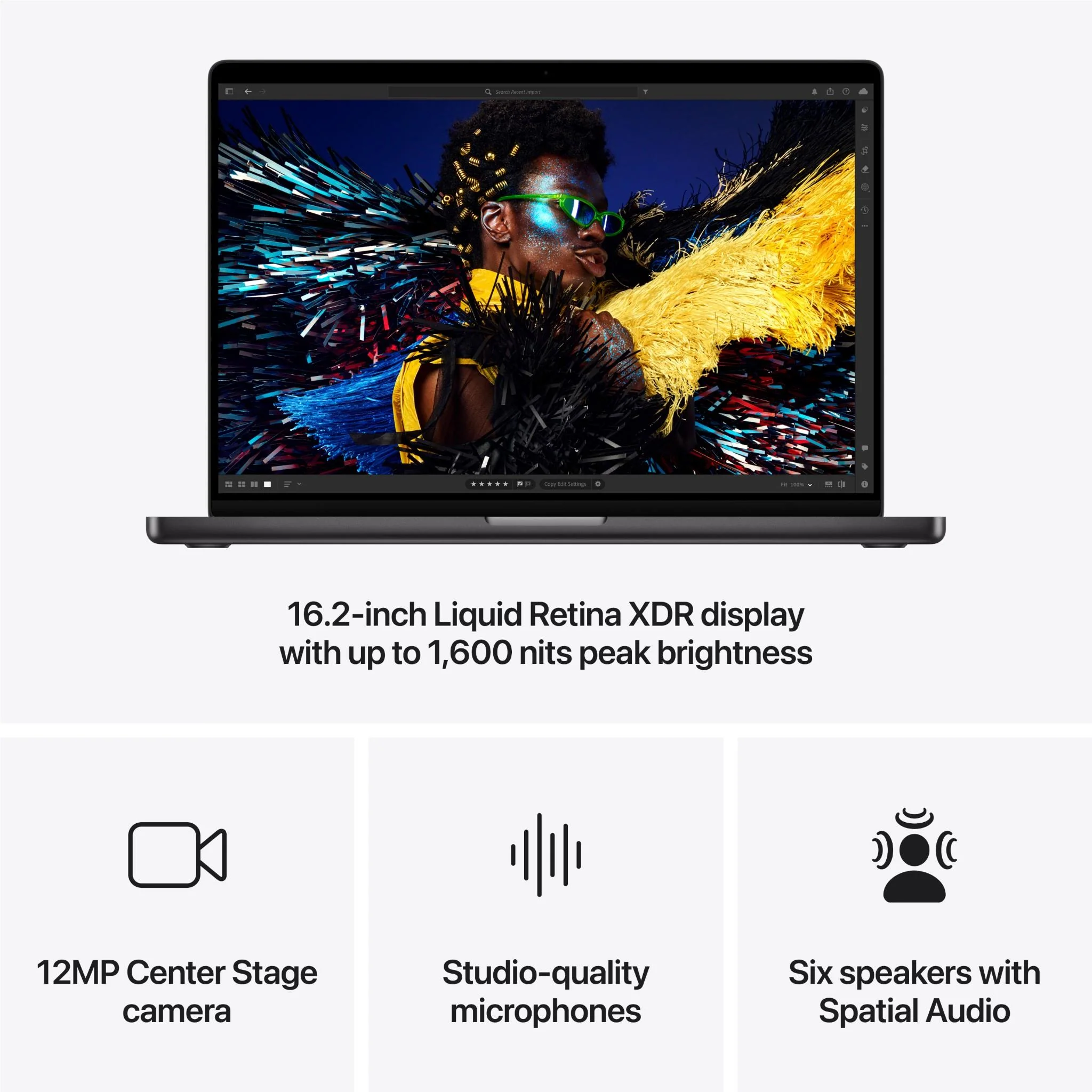 Apple MacBook Pro 16-inch with M4 Pro Chip, 512GB/24GB (Space Black)[2024]