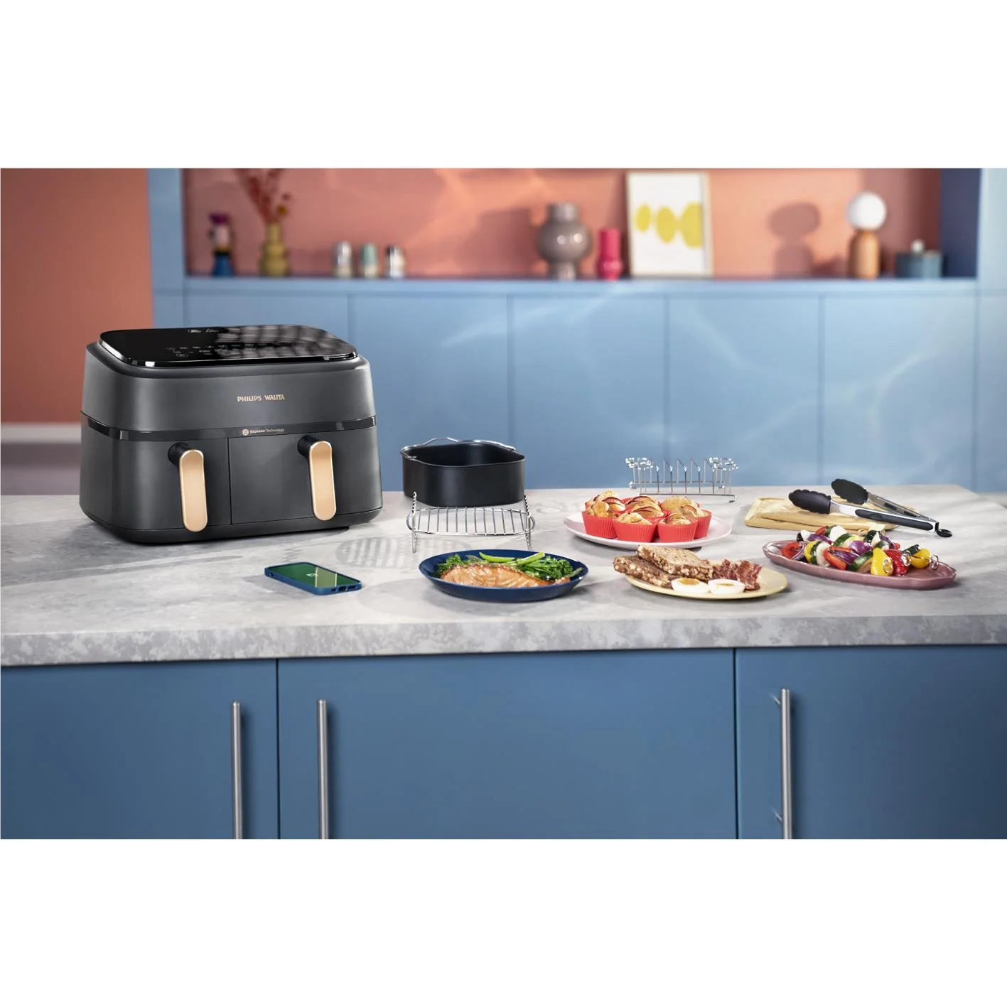 111-philips-3000-series-dual-basket-9l-air-fryer-xxl-grey--9.webp Philips 3000 Series Dual Basket 9L Air Fryer XXL (Grey)