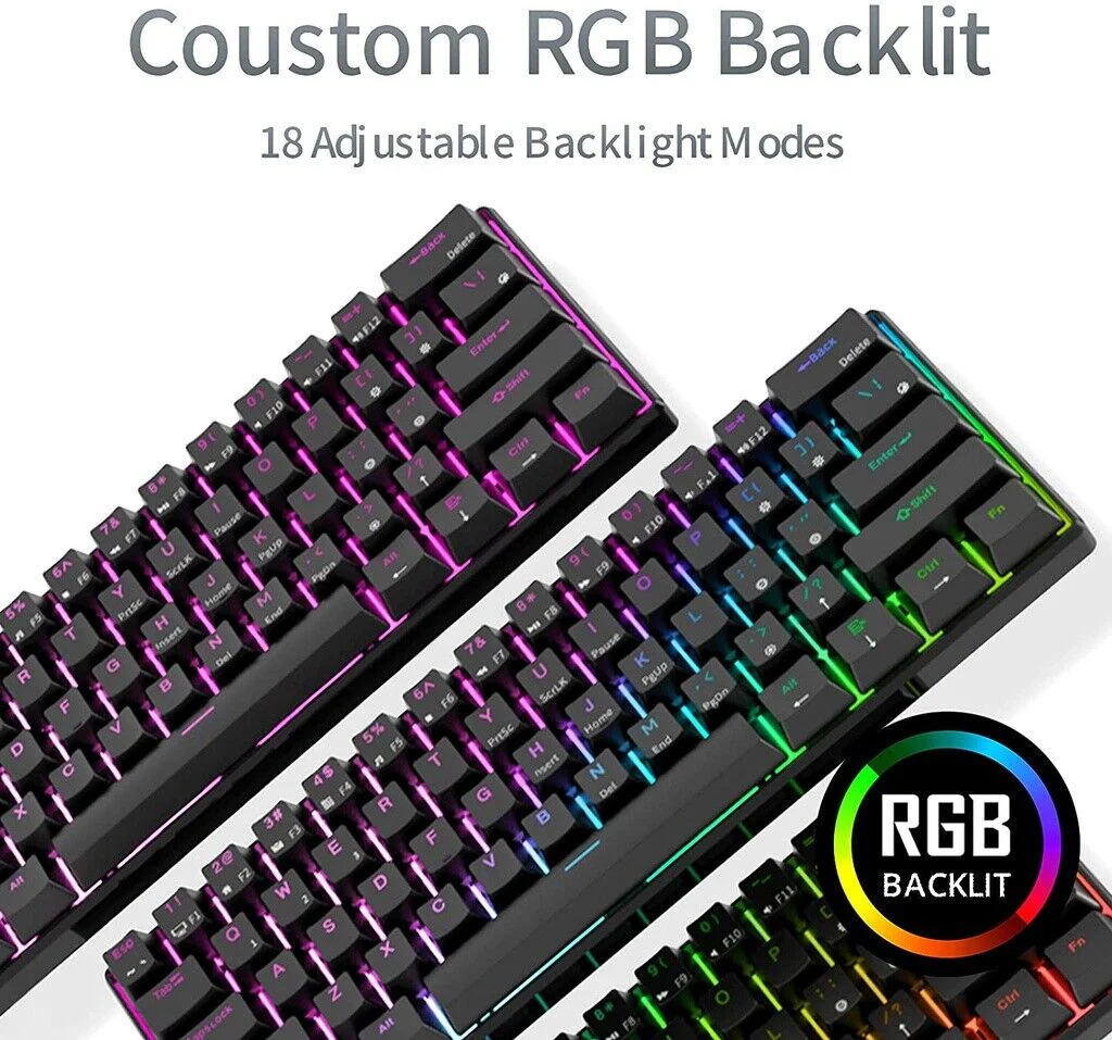 Royal Kludge RK61 RGB Mechanical Keyboard (Red Switch)