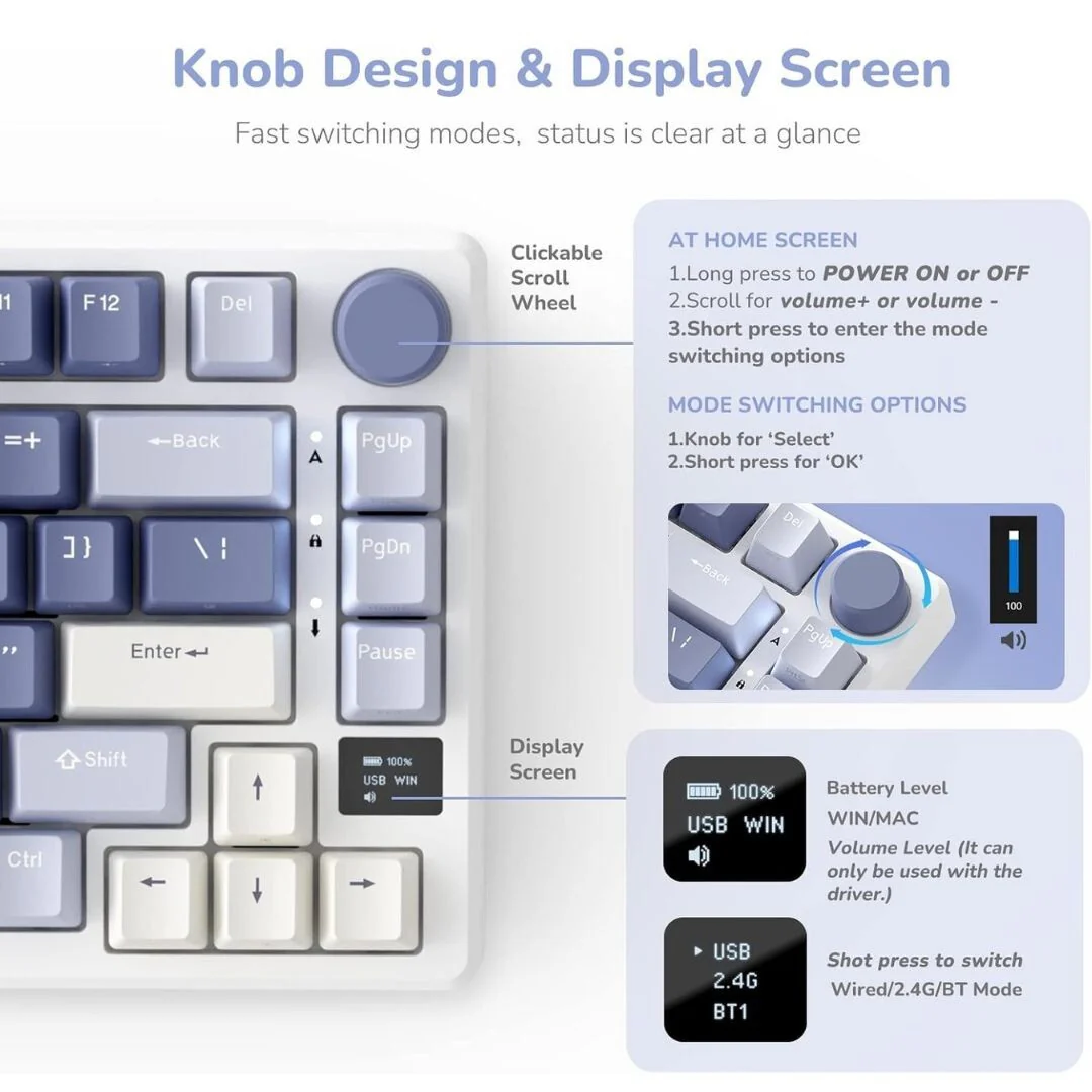 1233-royal-kludge-rk-m75-ocean-blue-tri-mode-mechanical-keyboard-brown-switch-4.webp Royal Kludge RK-M75 Ocean Blue Tri Mode Mechanical Keyboard - Brown Switch