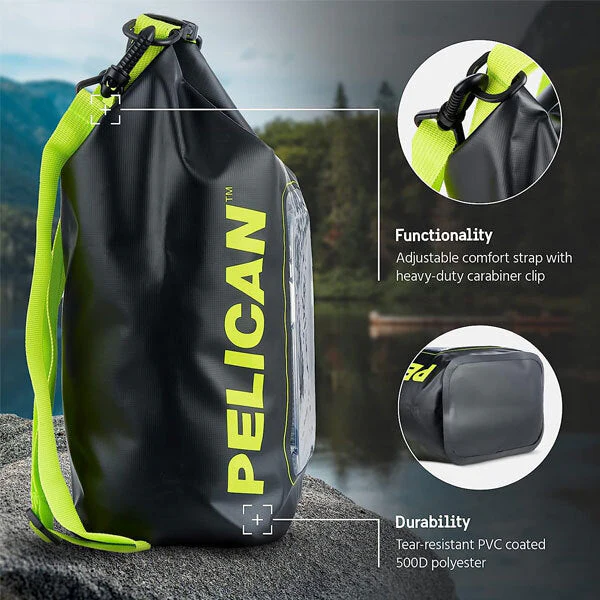 Pelican Marine Waterproof Dry Bag 5L - Black/Green