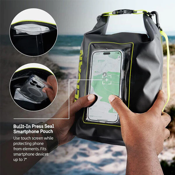 Pelican Marine Waterproof Dry Bag 5L - Black/Green
