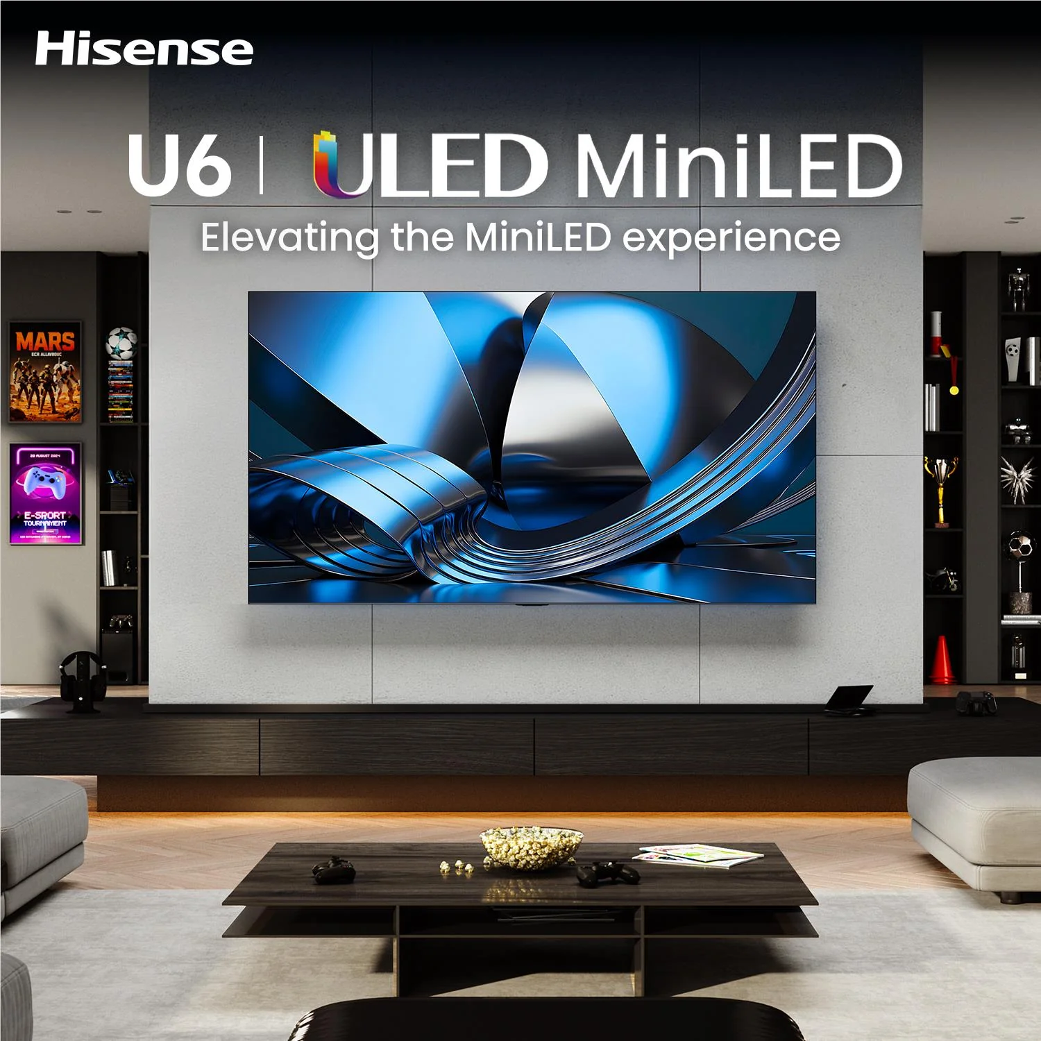 Hisense 75" U6SAU Mini-LED Hi-QLED 4K Smart AI TV [2026]