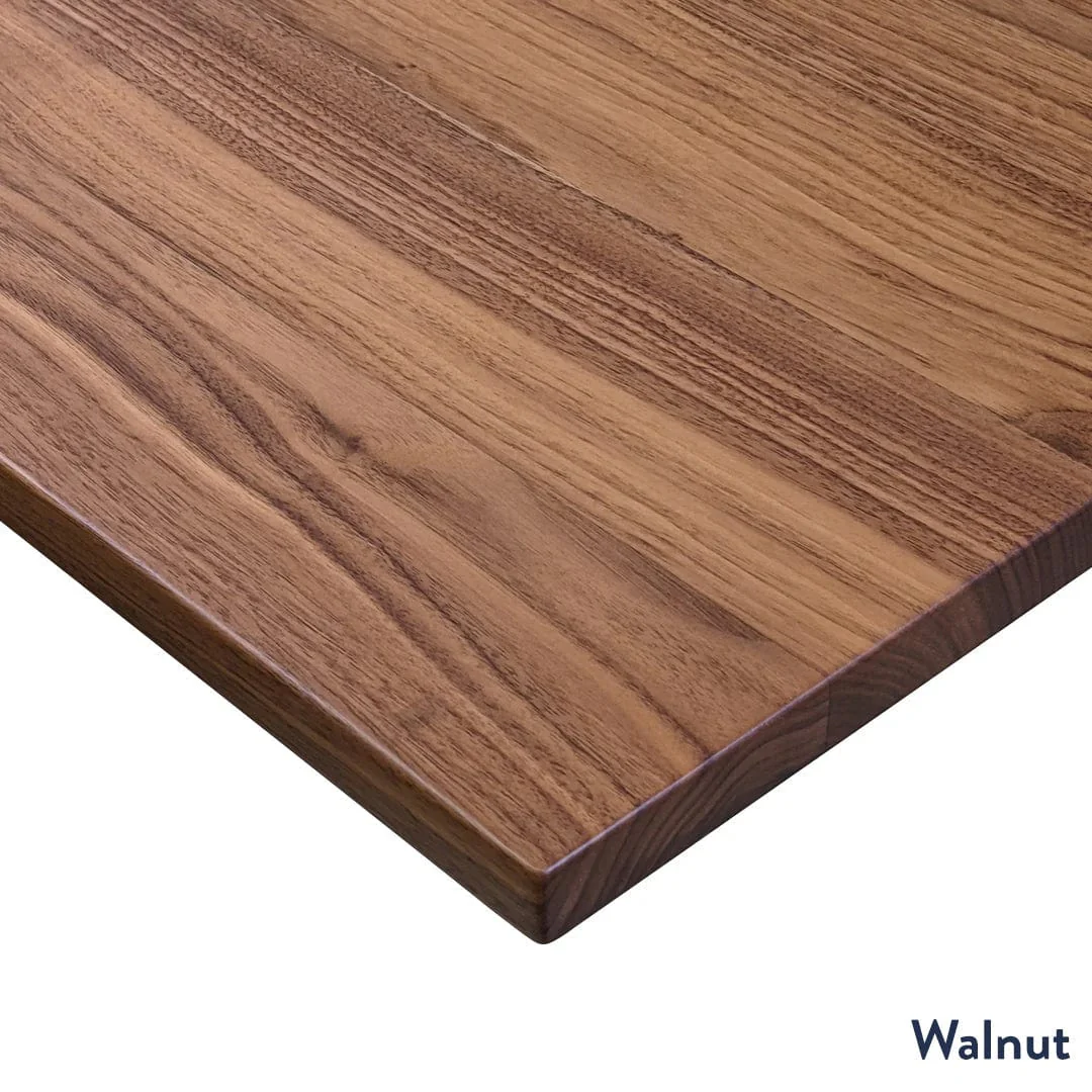 Desky Dual Hardwood Standing Desk With Drawer 200cm Walnut Desktop and Space Grey Frame