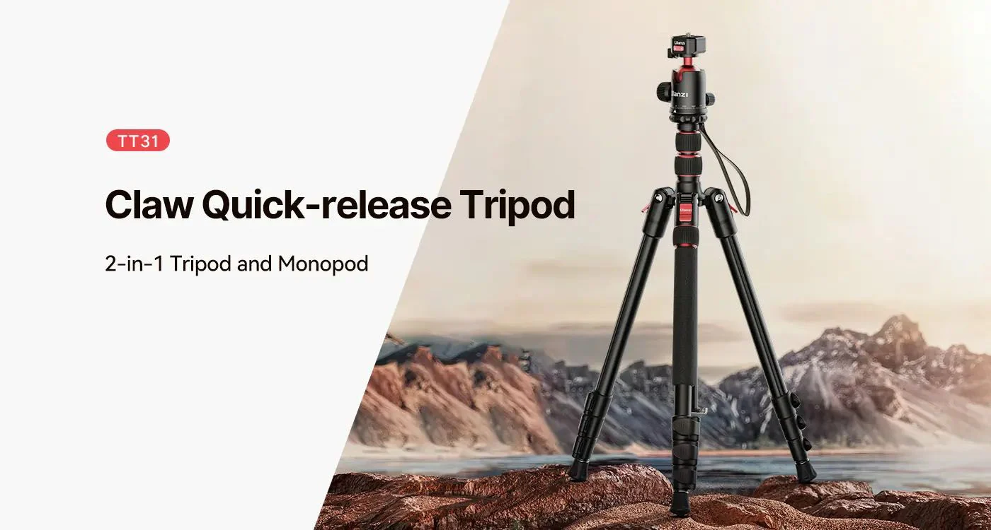Ulanzi TT31 Claw Quick Release Camera Tripod & Monopod T050CNB1