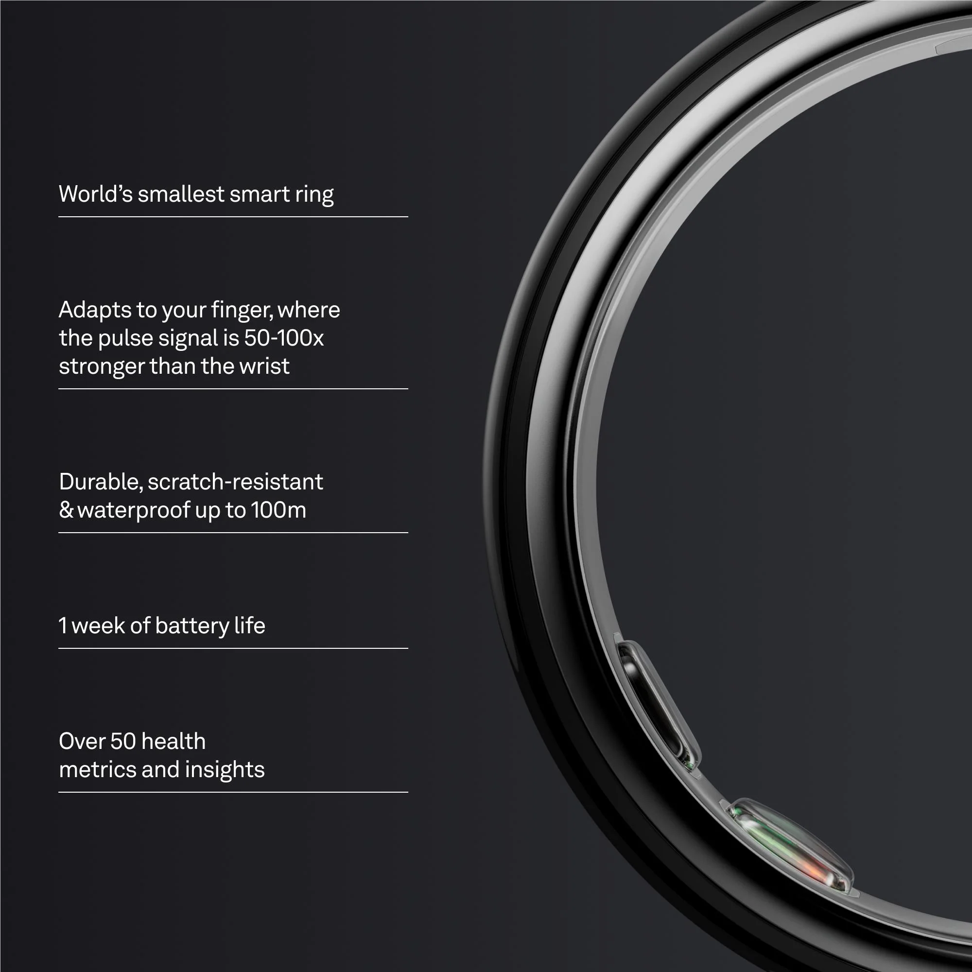 Oura Ring 5 [Size 10] (Black)