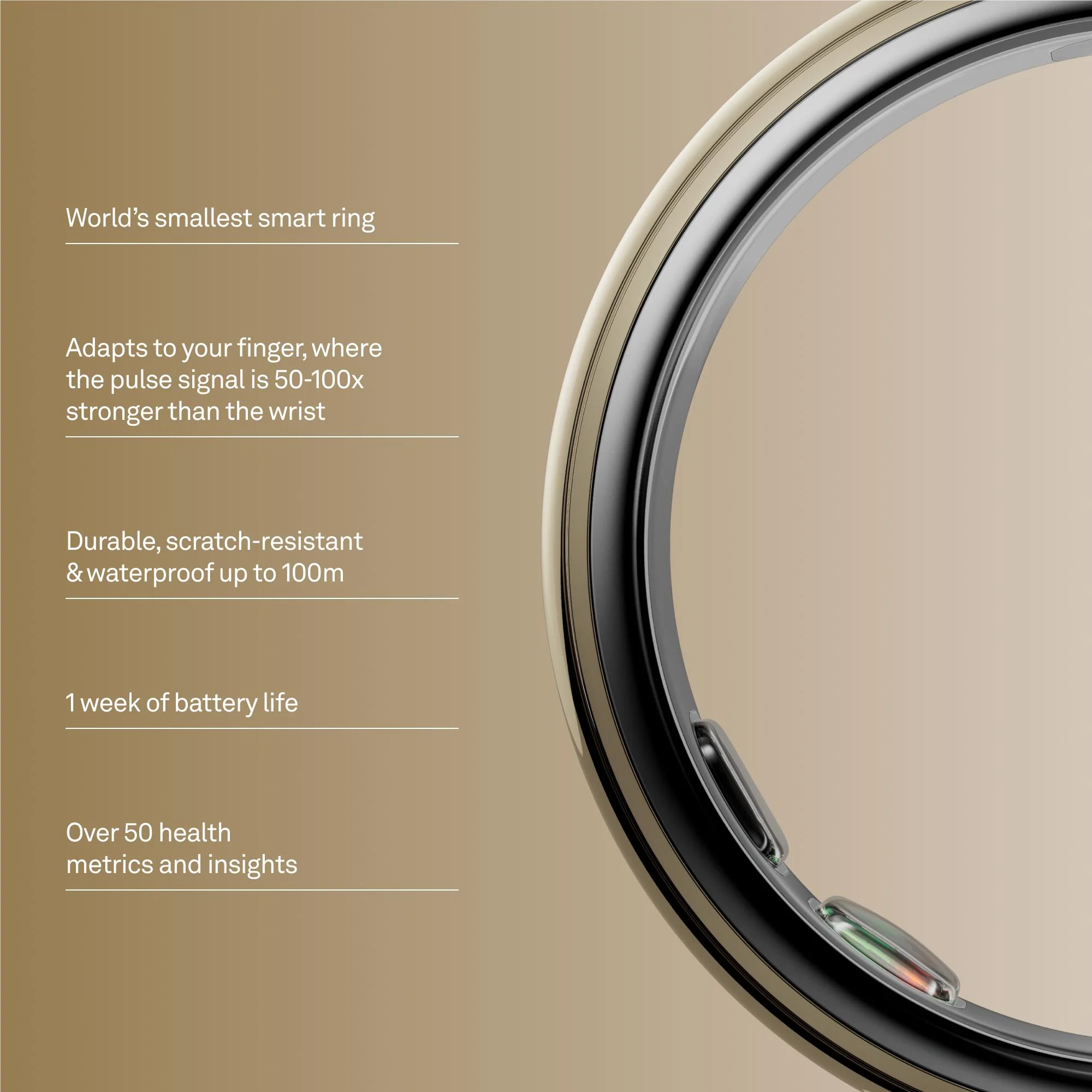 Oura Ring 5 [Size 6] (Gold)