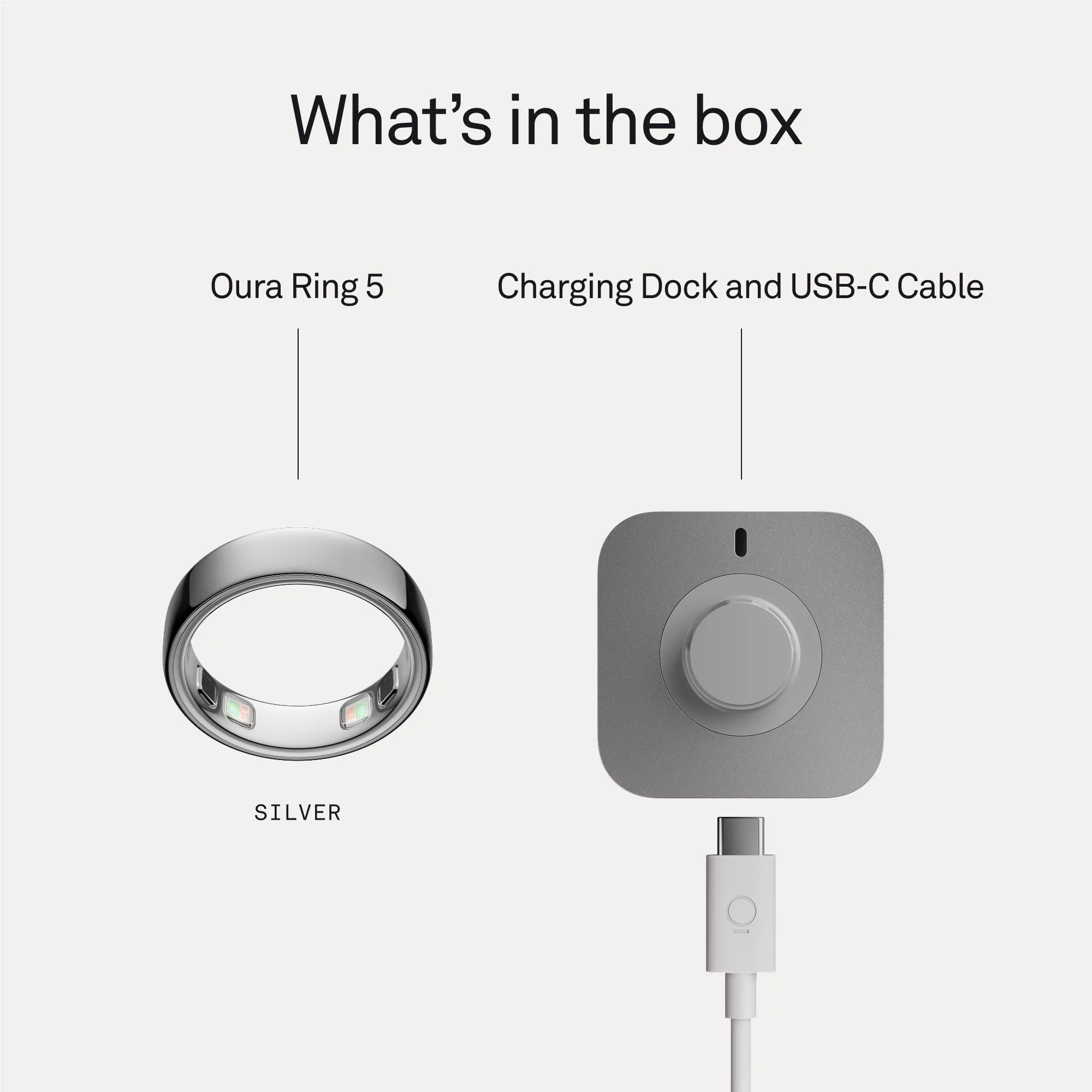 Oura Ring 5 [Size 7] (Silver)