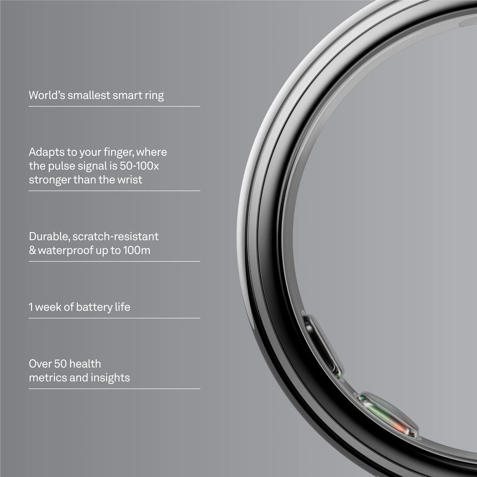 Oura Ring 5 [Size 11] (Silver)