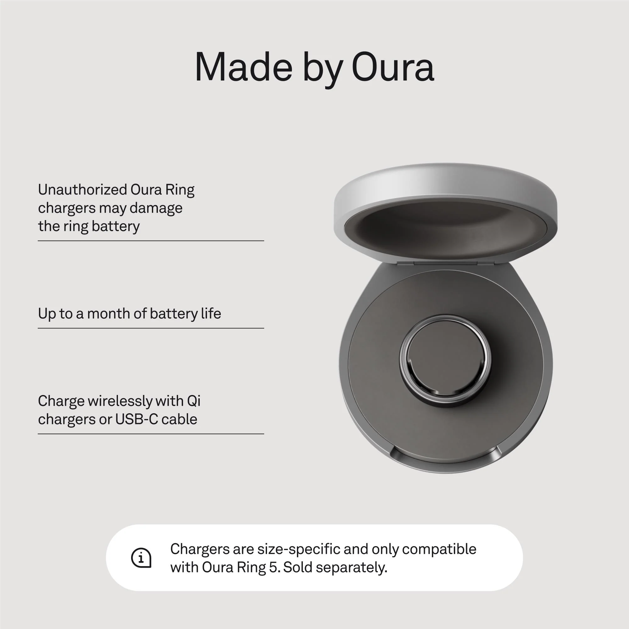 Oura Ring 5 [Size 13] Portable Charger