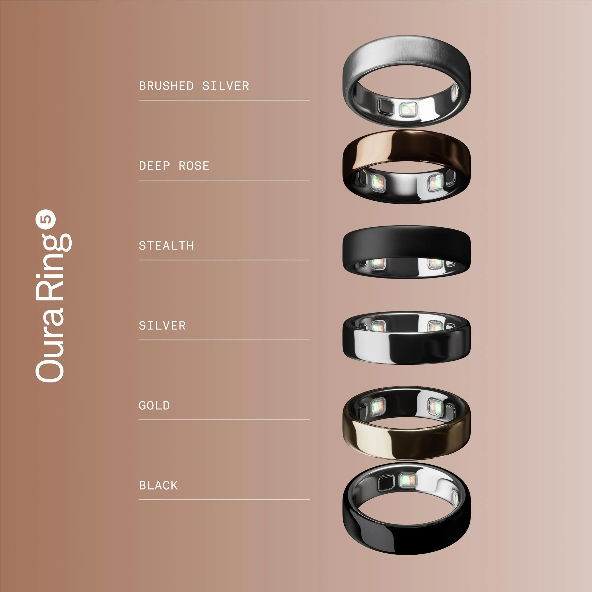 Oura Ring 5 [Size 12] (Deep Rose)