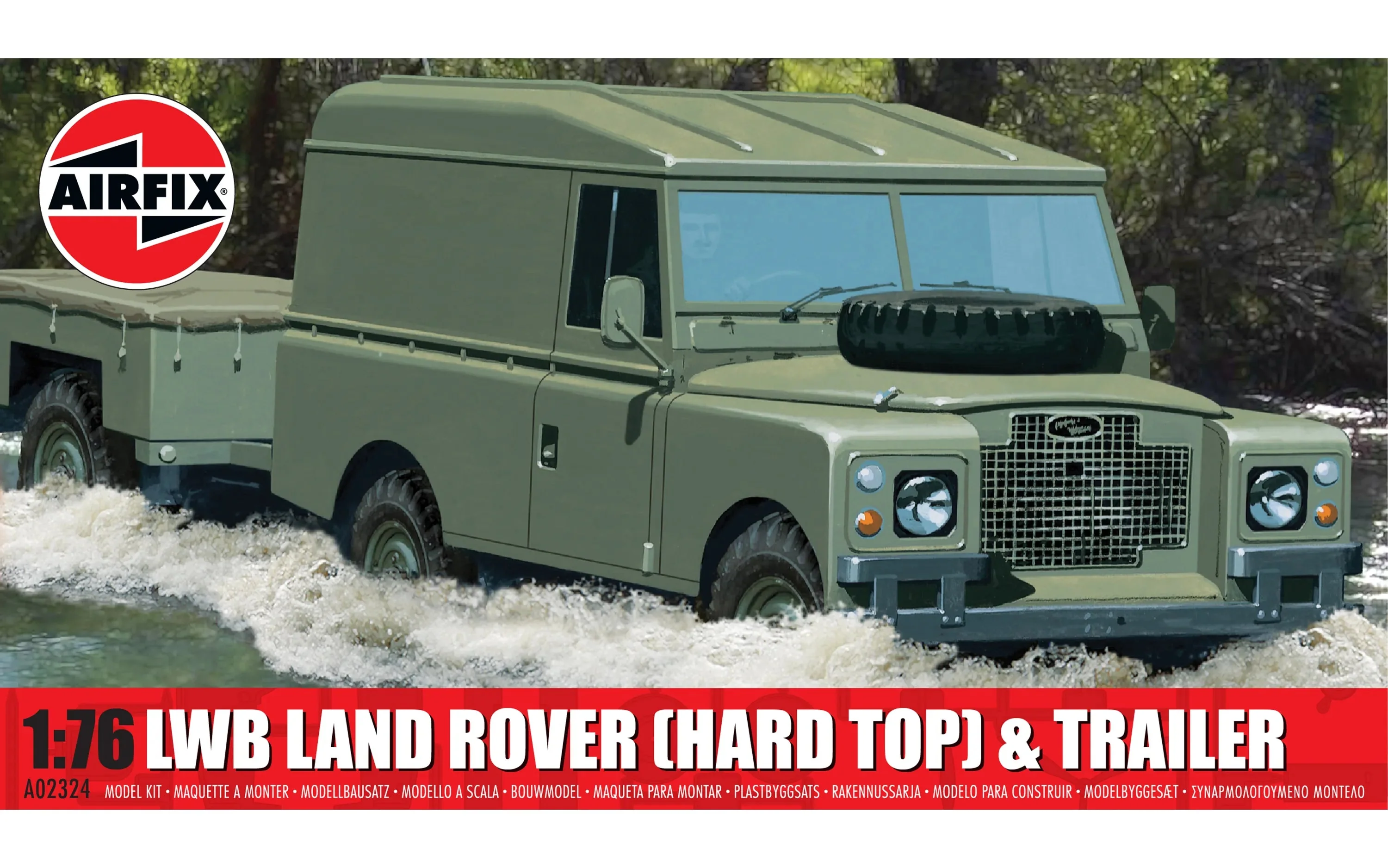 Airfix 1/76 LWB Land Rover (Hard Top) and Trailer