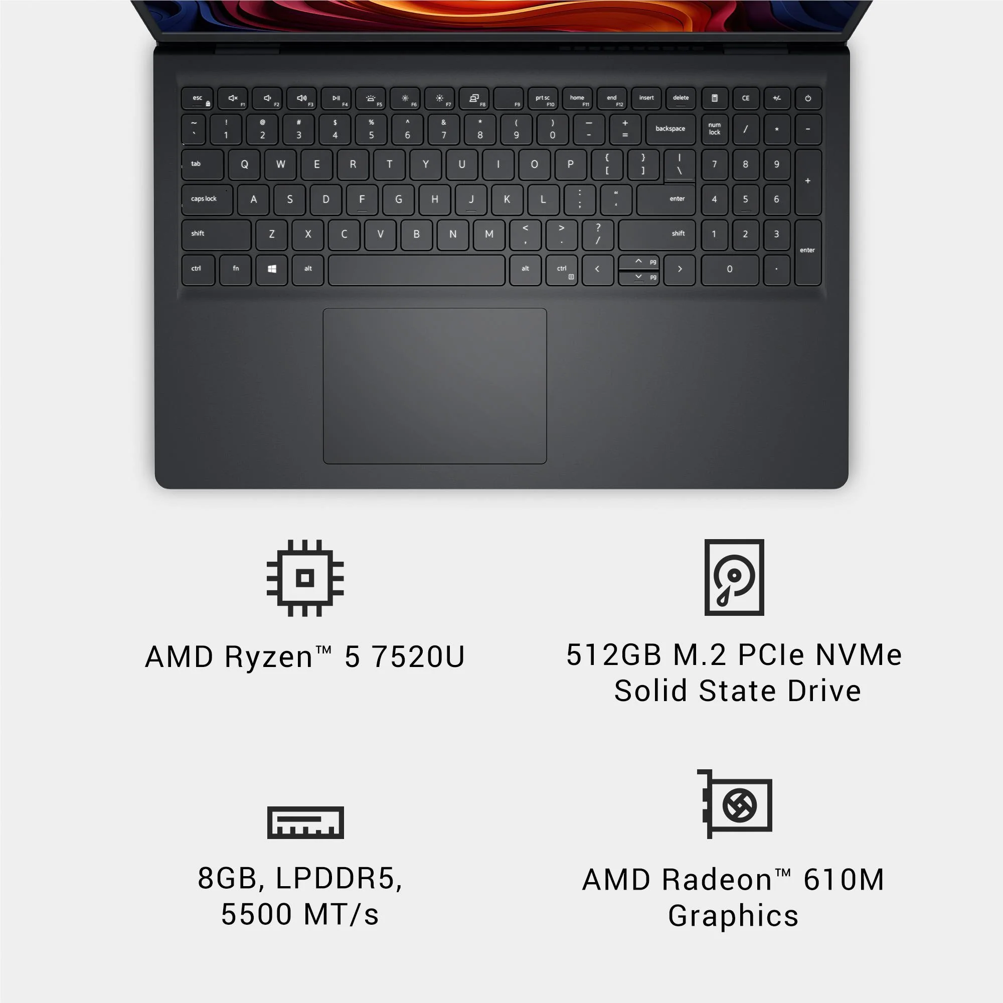Dell 15 DC15255 15.6" FHD 120Hz Laptop (Ryzen 5)[512GB]