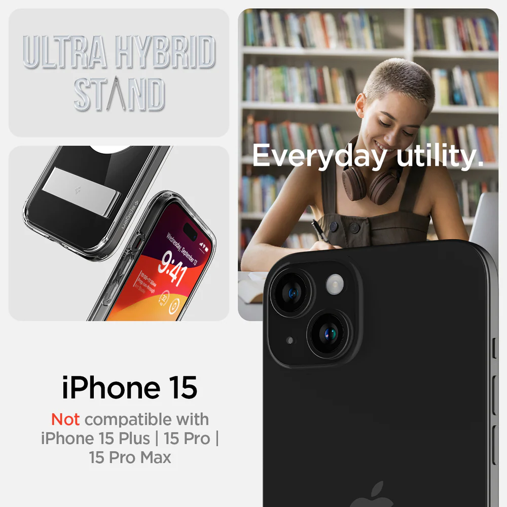 Spigen Apple iPhone 15 Ultra Hybrid S (MagFit) Case - White