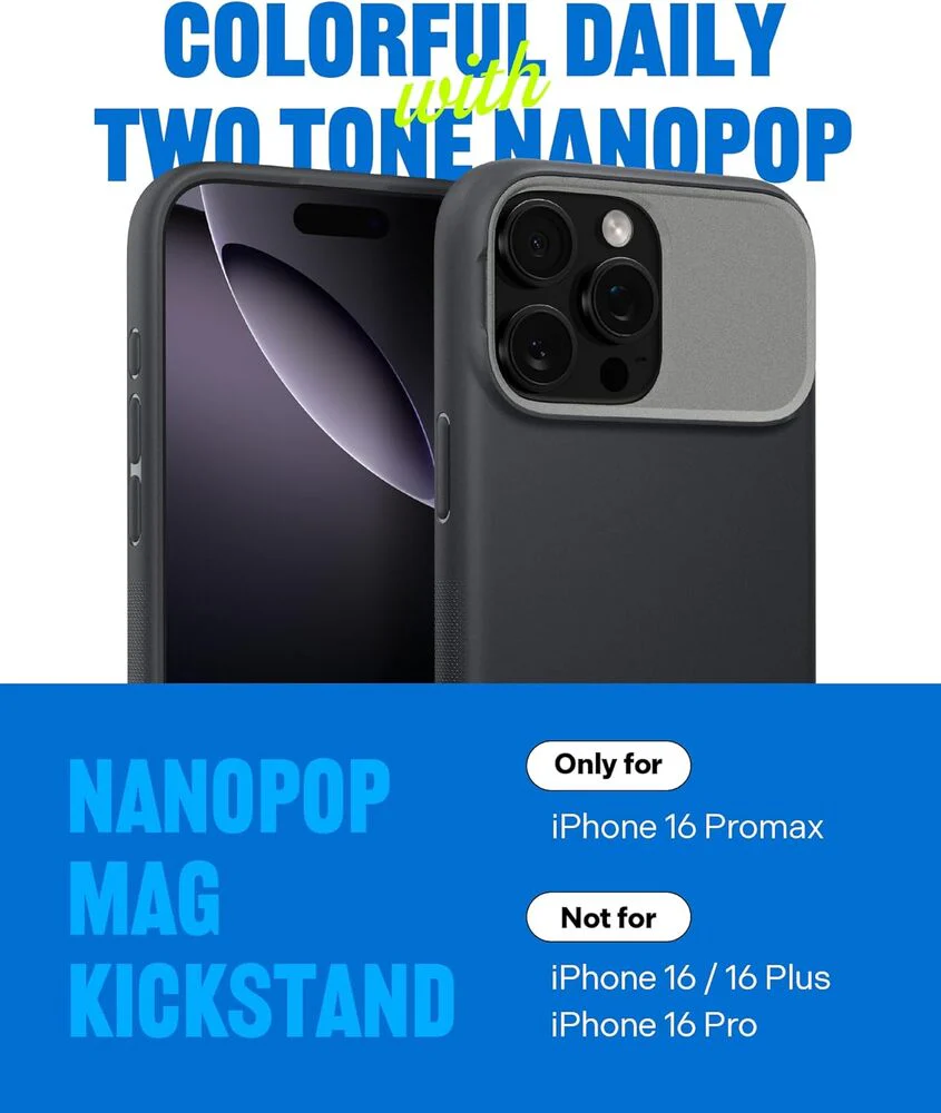 Spigen Apple iPhone 16 Pro Max Nano Pop Mag Kickstand Case - Black Sesame