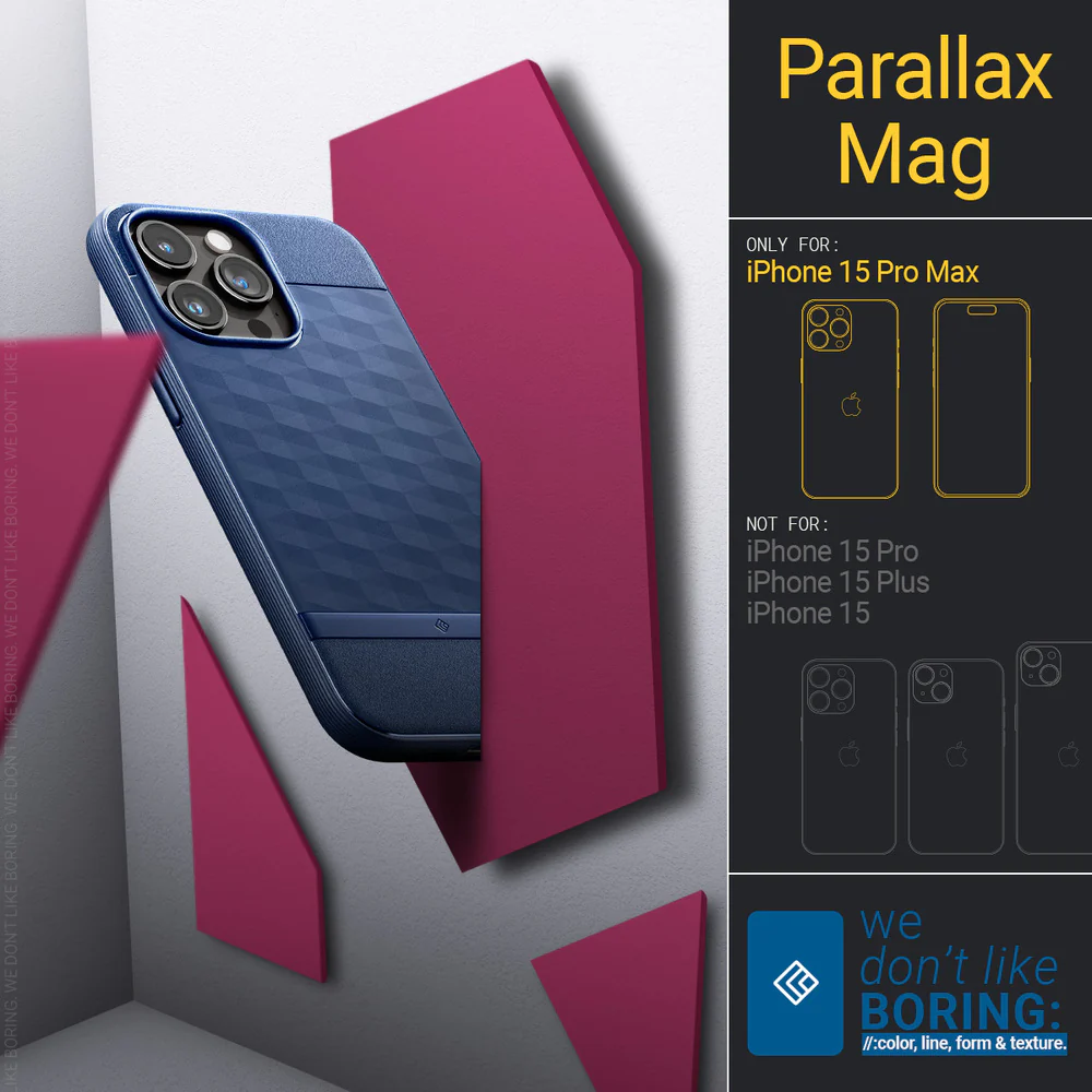 Spigen Apple iPhone 15 Pro Max Parallax Mag Case - Midnight Blue
