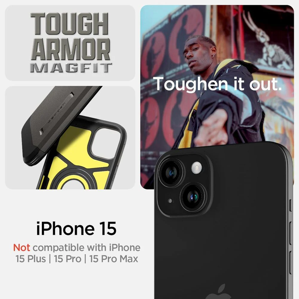 1673-spigen-apple-iphone-15-tough-armor-magfit-case-black-2.webp Spigen Apple iPhone 15 Tough Armor (MagFit) Case - Black