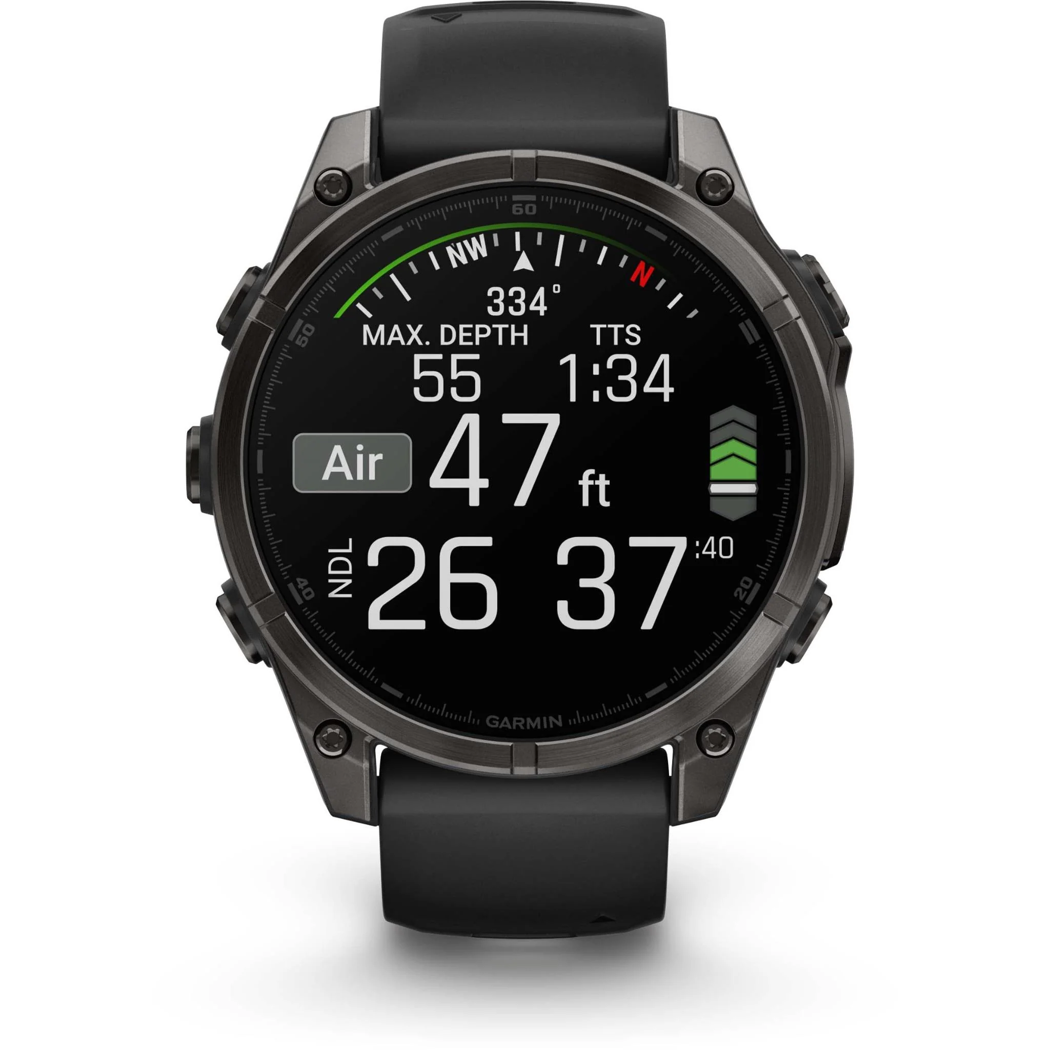 Garmin fenix® 8 47mm AMOLED Sapphire Edition Carbon Grey Titanium with Black + Pebble Grey Band