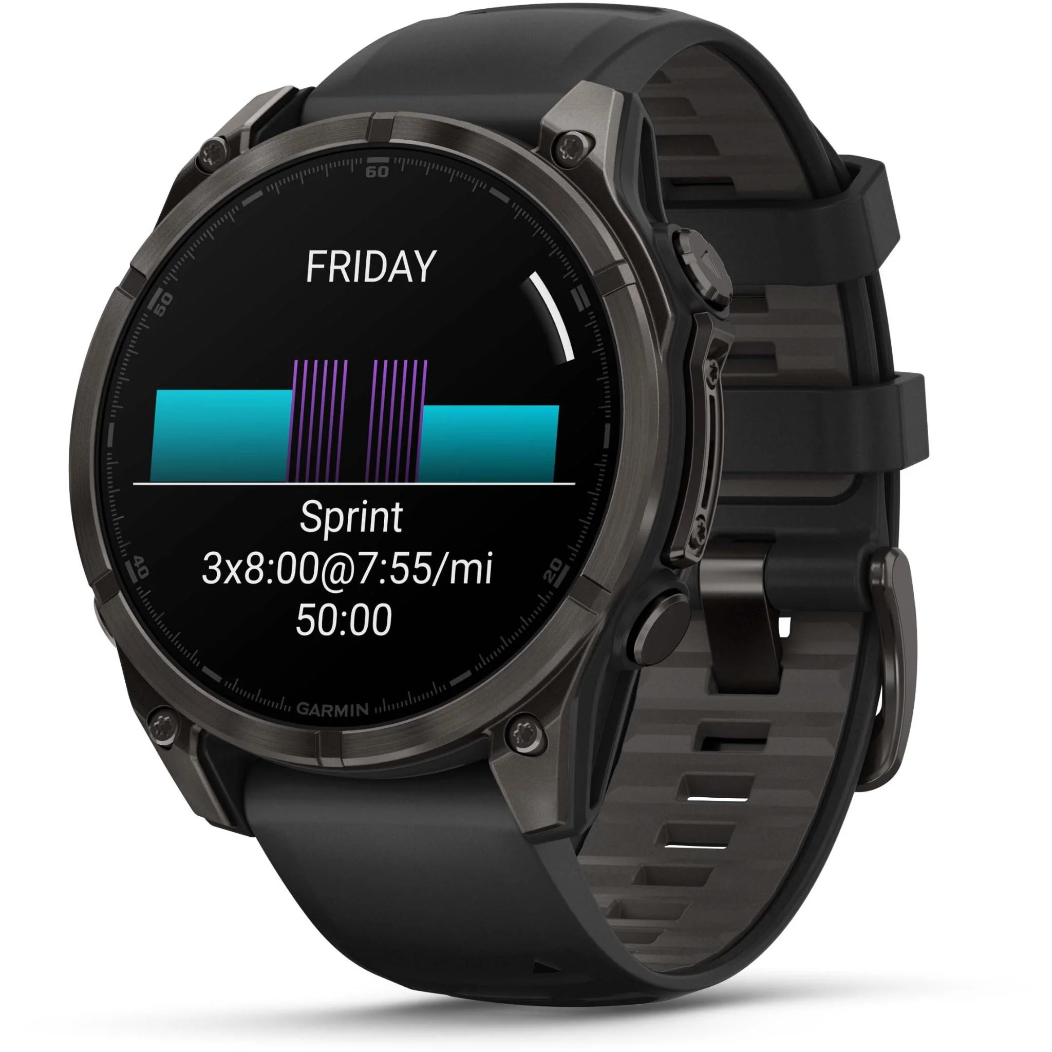 Garmin fenix® 8 47mm AMOLED Sapphire Edition Carbon Grey Titanium with Black + Pebble Grey Band