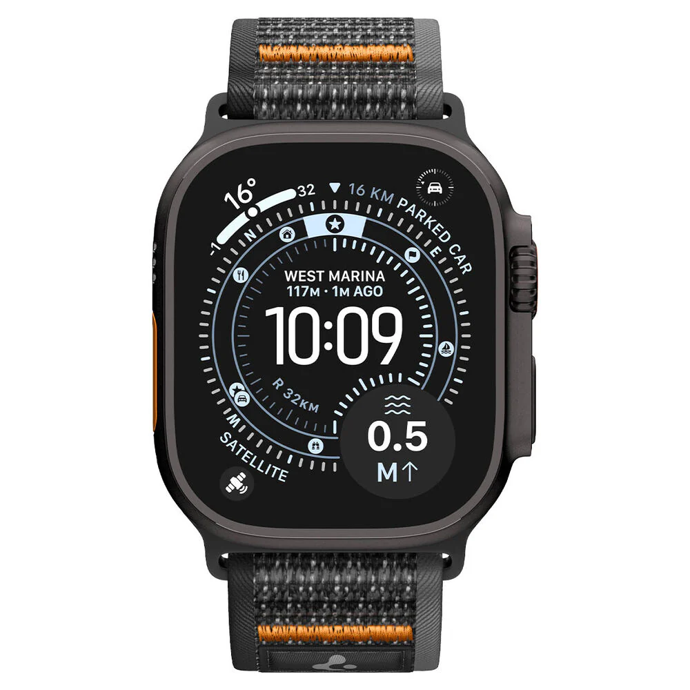 Spigen Apple Watch 49mm 46mm 45mm 44mm 42mm Athlex Air 2 Wristband (Active Black Orange)