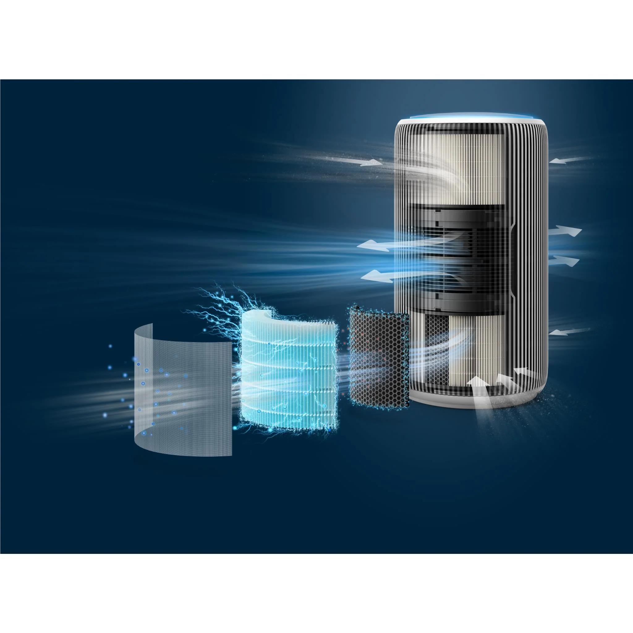 Philips PureProtect 3200 Series Smart Air Purifier (Silver White)