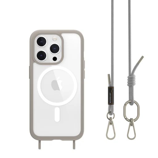 MagEasy Roam with Strap for iPhone 15 Pro - Grey