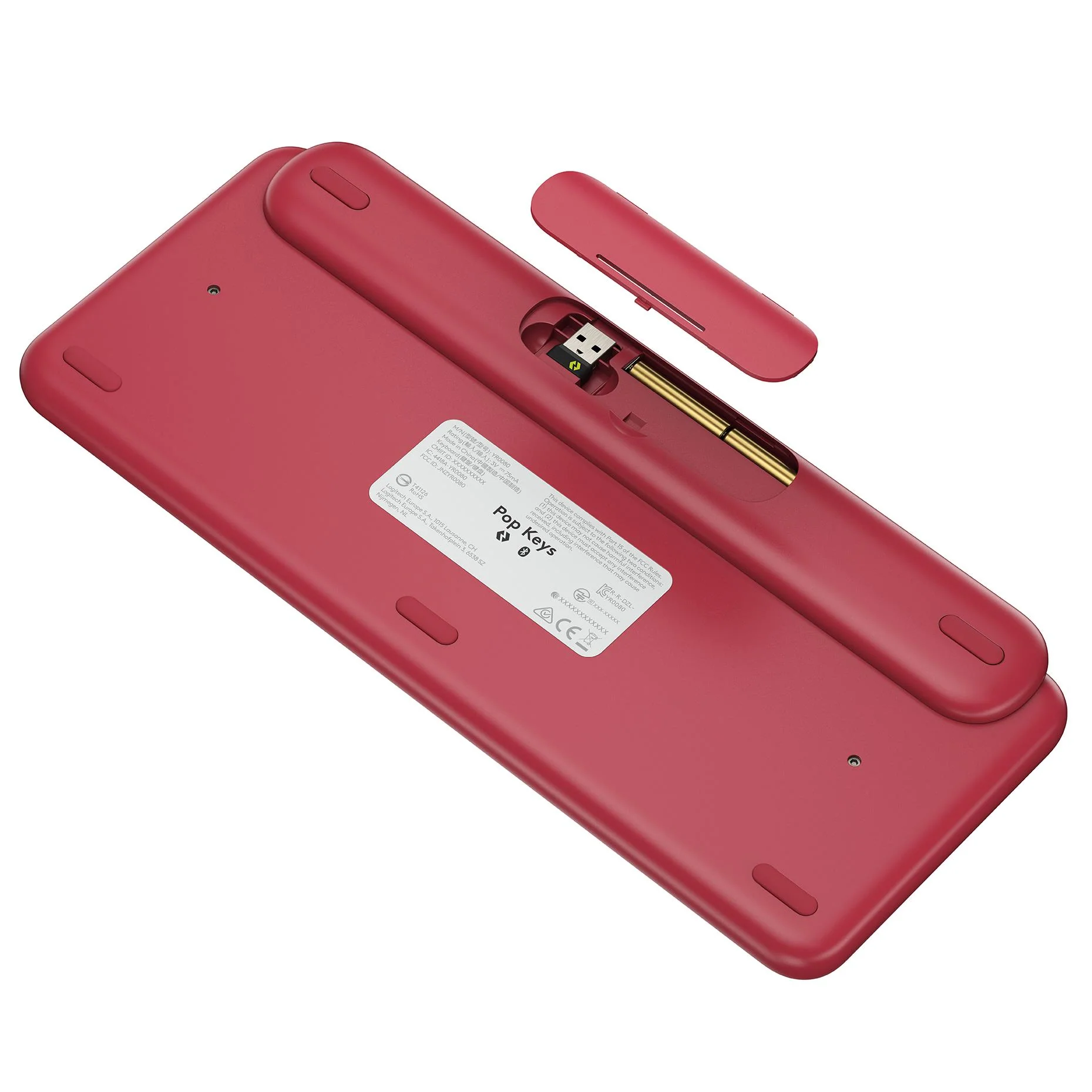 Logitech POP Keys Wireless Mechanical Keyboard with Emoji Keys (Heartbreaker Rose)