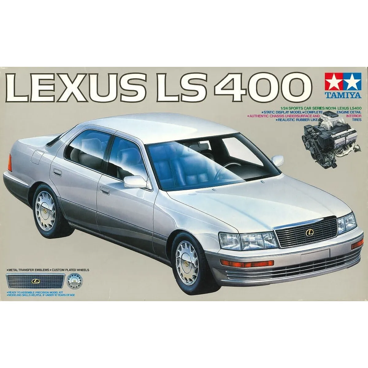 Tamiya 1/24 Lexus LS 400 Car Scaled Plastic Model Kit