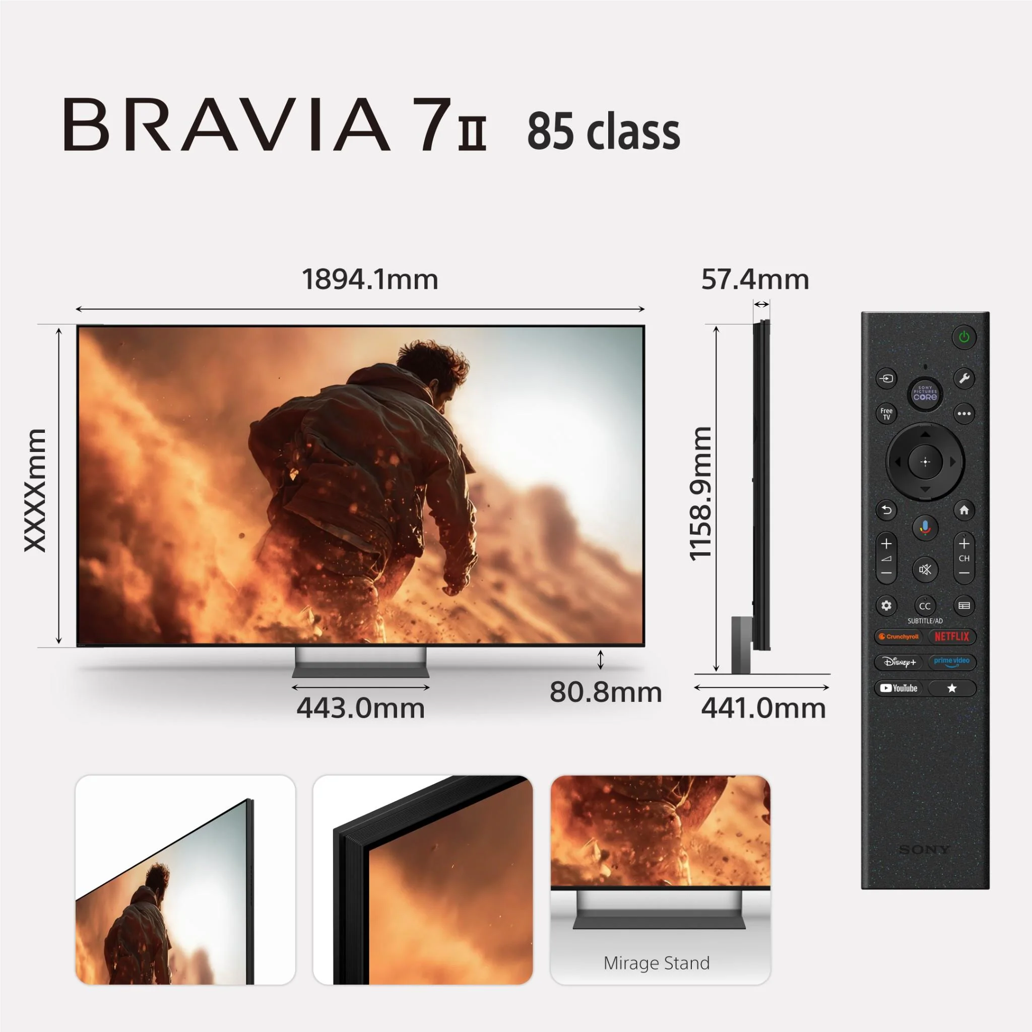 Sony 85" BRAVIA 7 II True RGB Mini-LED AI 4K Google TV [2026]
