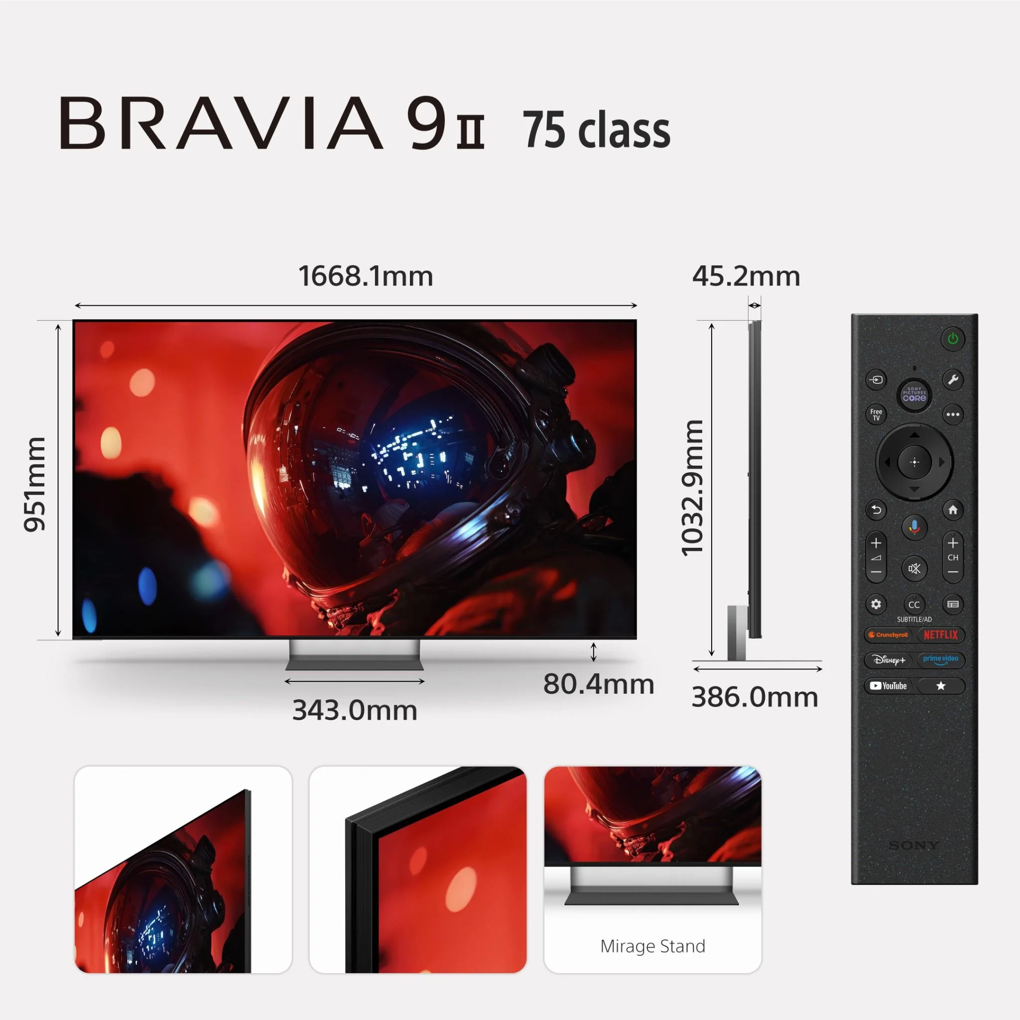 Sony 75" BRAVIA 9 II True RGB Mini-LED AI 4K Google TV [2026]