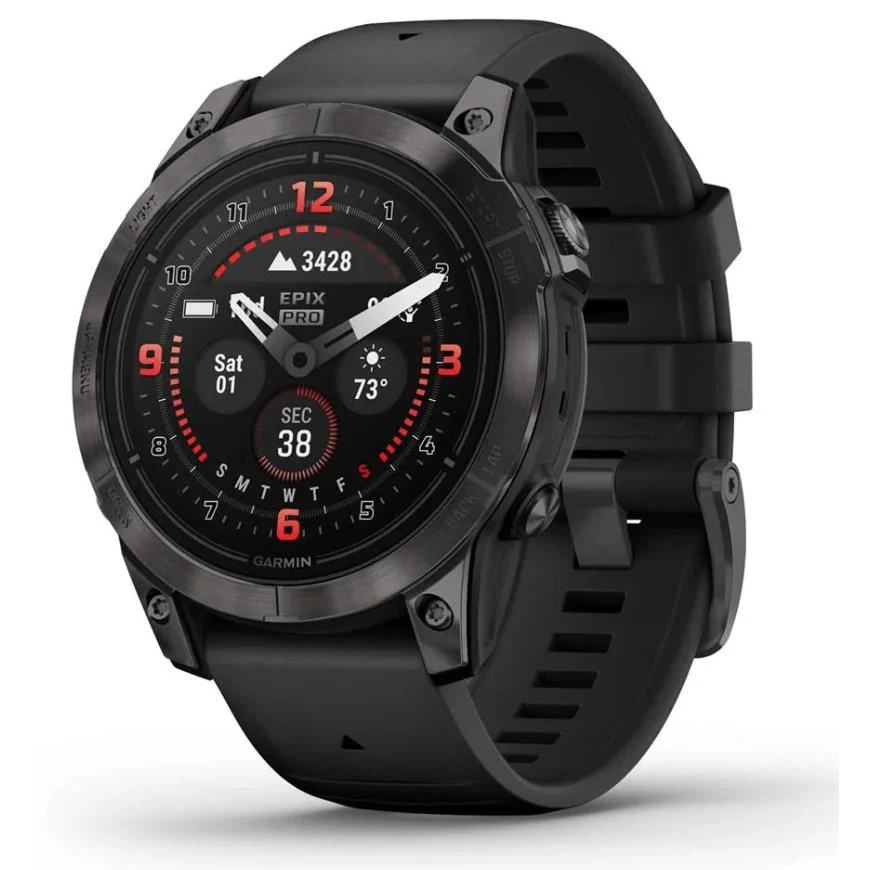 Garmin epix ™ Pro (Gen 2) Sapphire Edition 47mm Carbon Grey DLC Titanium with Black Band
