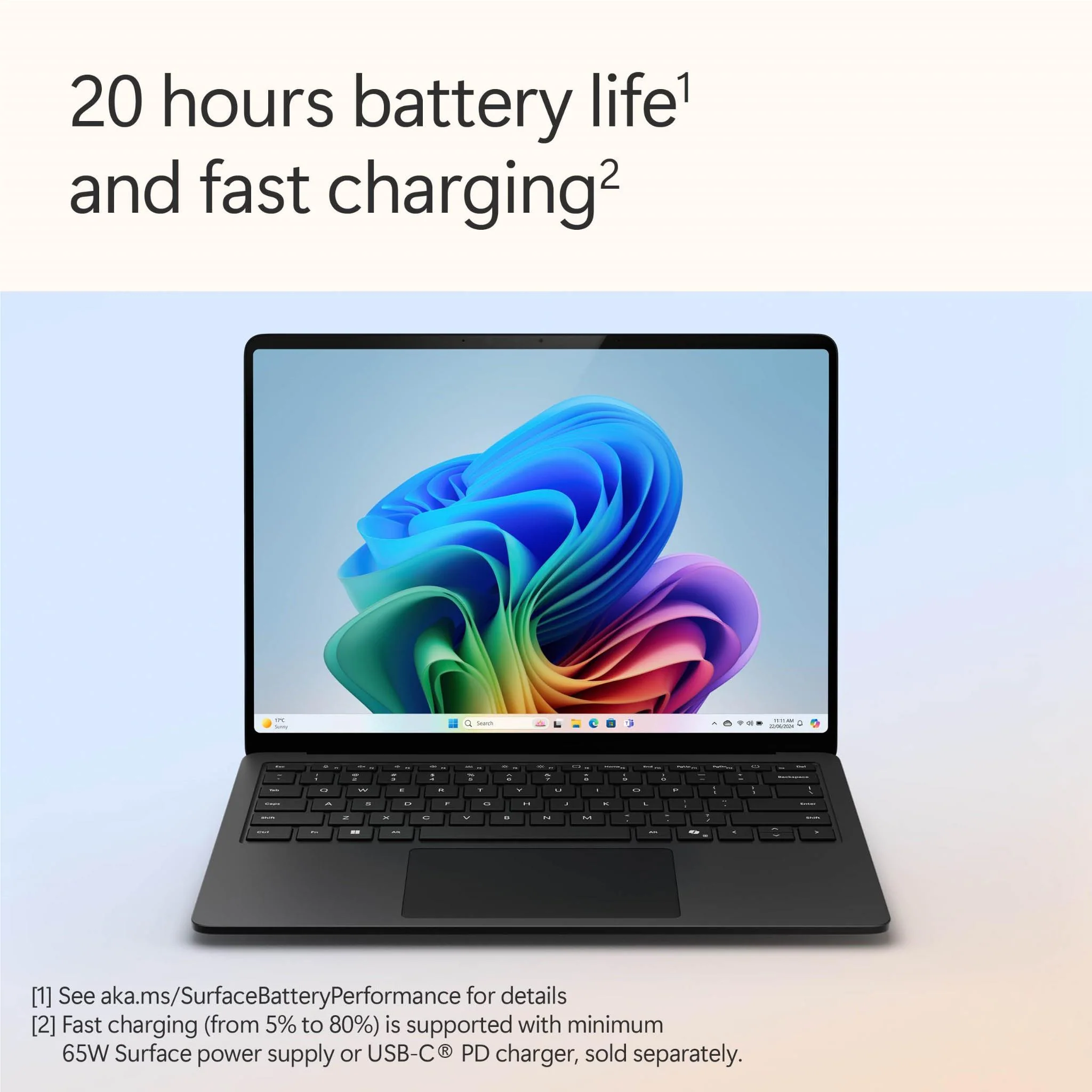 Microsoft Surface Laptop (7th Edition) Copilot+ AI PC 13.8" Snapdragon X Elite 12 core/16GB/512GB (Black)