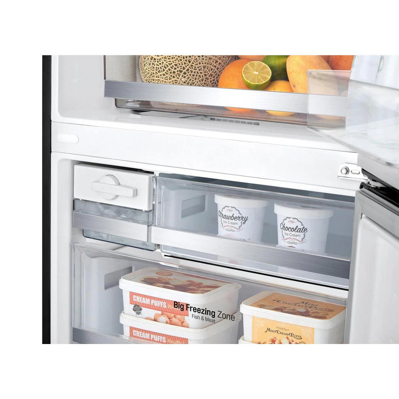 LG GB-455MBL 420L Bottom Mount Fridge (Matte Black)