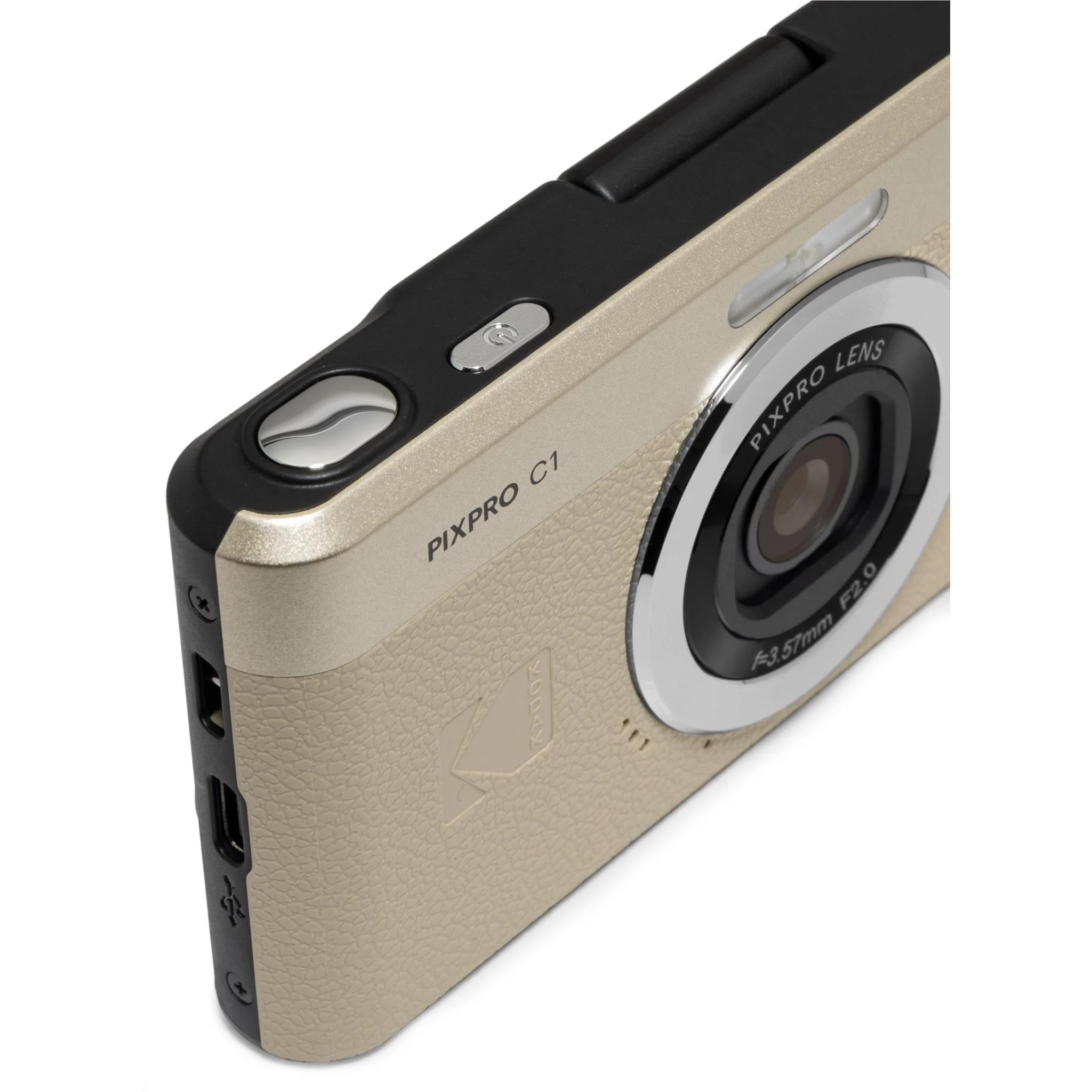 Kodak Pixpro C1 Digital Camera with MicroSD Card Bundle (Tan)