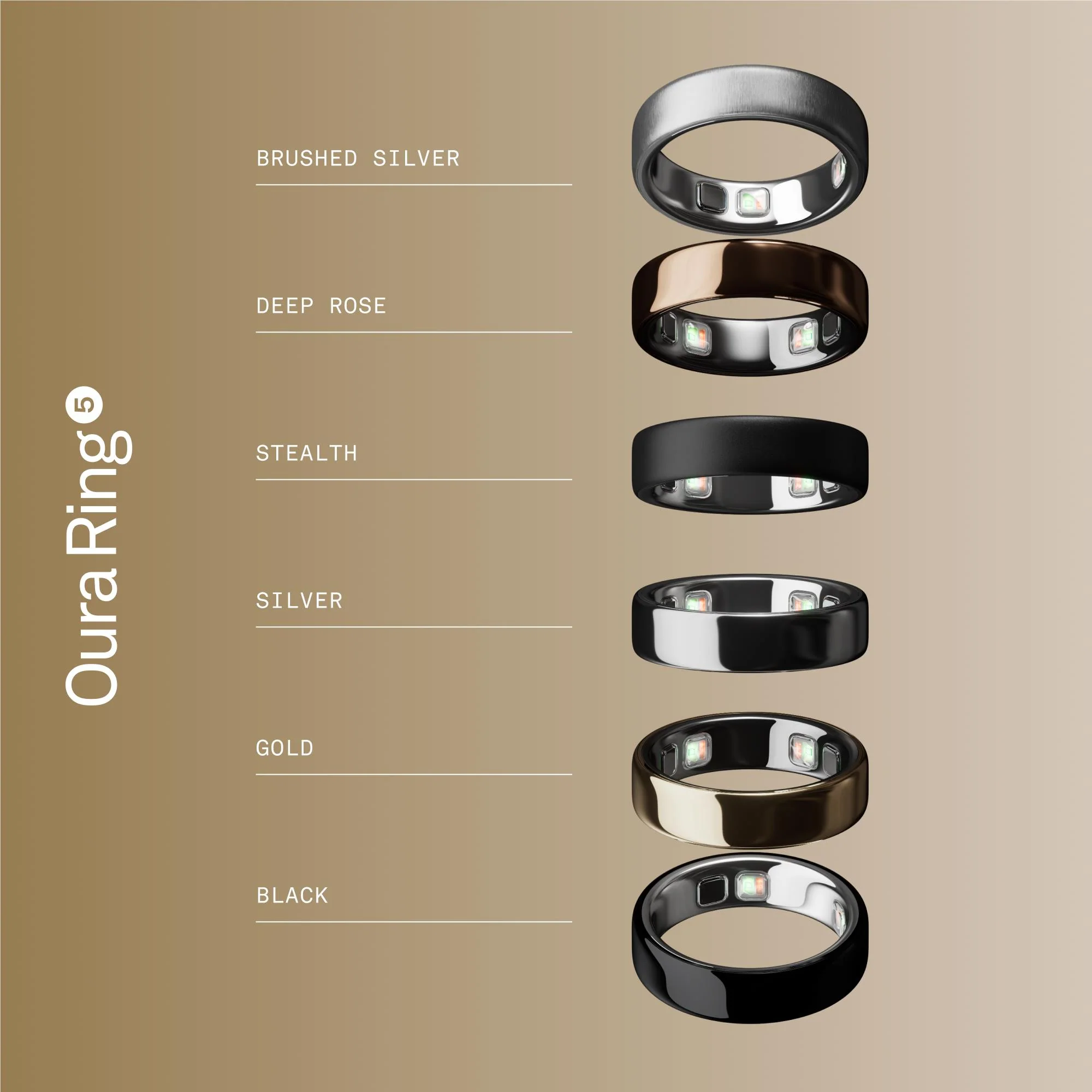 Oura Ring 5 [Size 8] (Gold)