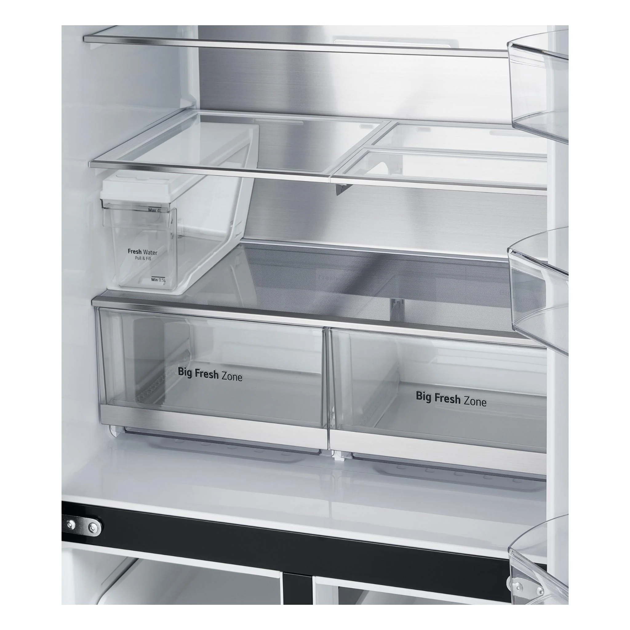 LG GF-LN500MBL 506L Slim French Door Fridge (Matte Black) [Non-Plumbed]