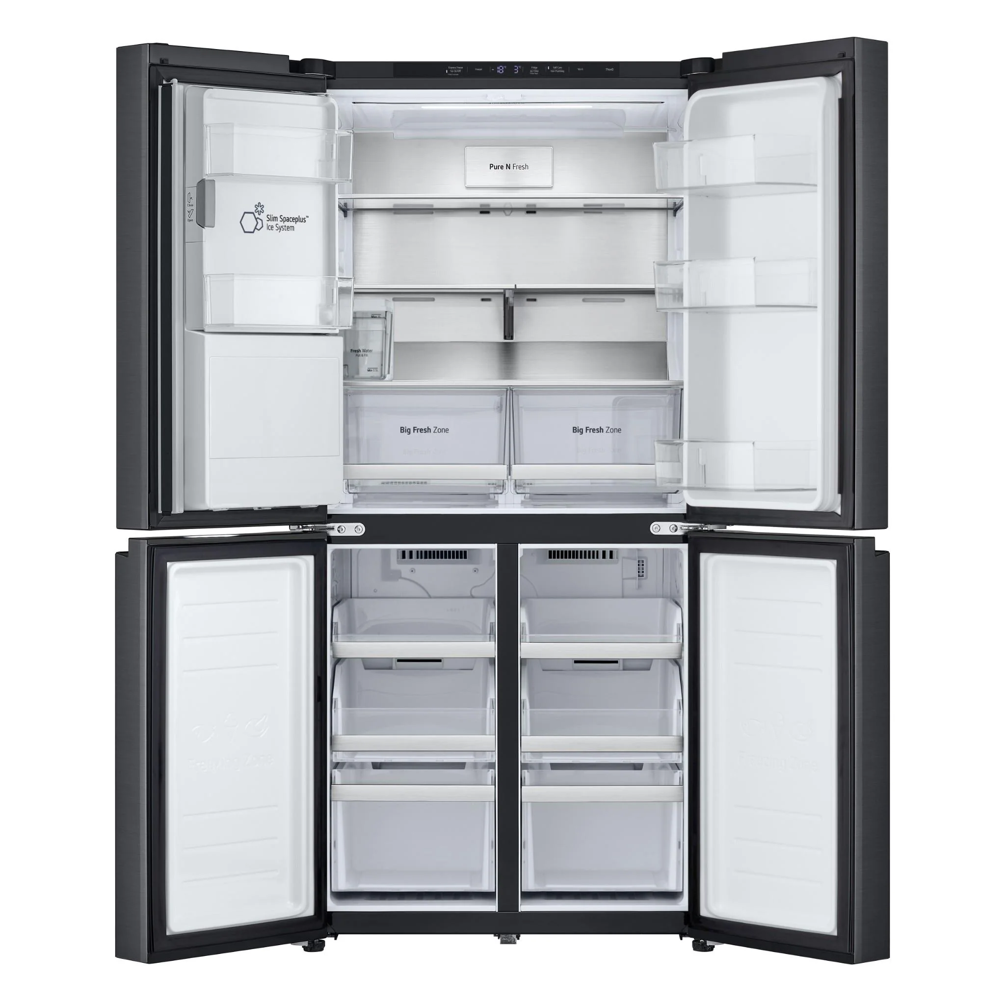 LG GF-LN500MBL 506L Slim French Door Fridge (Matte Black) [Non-Plumbed]