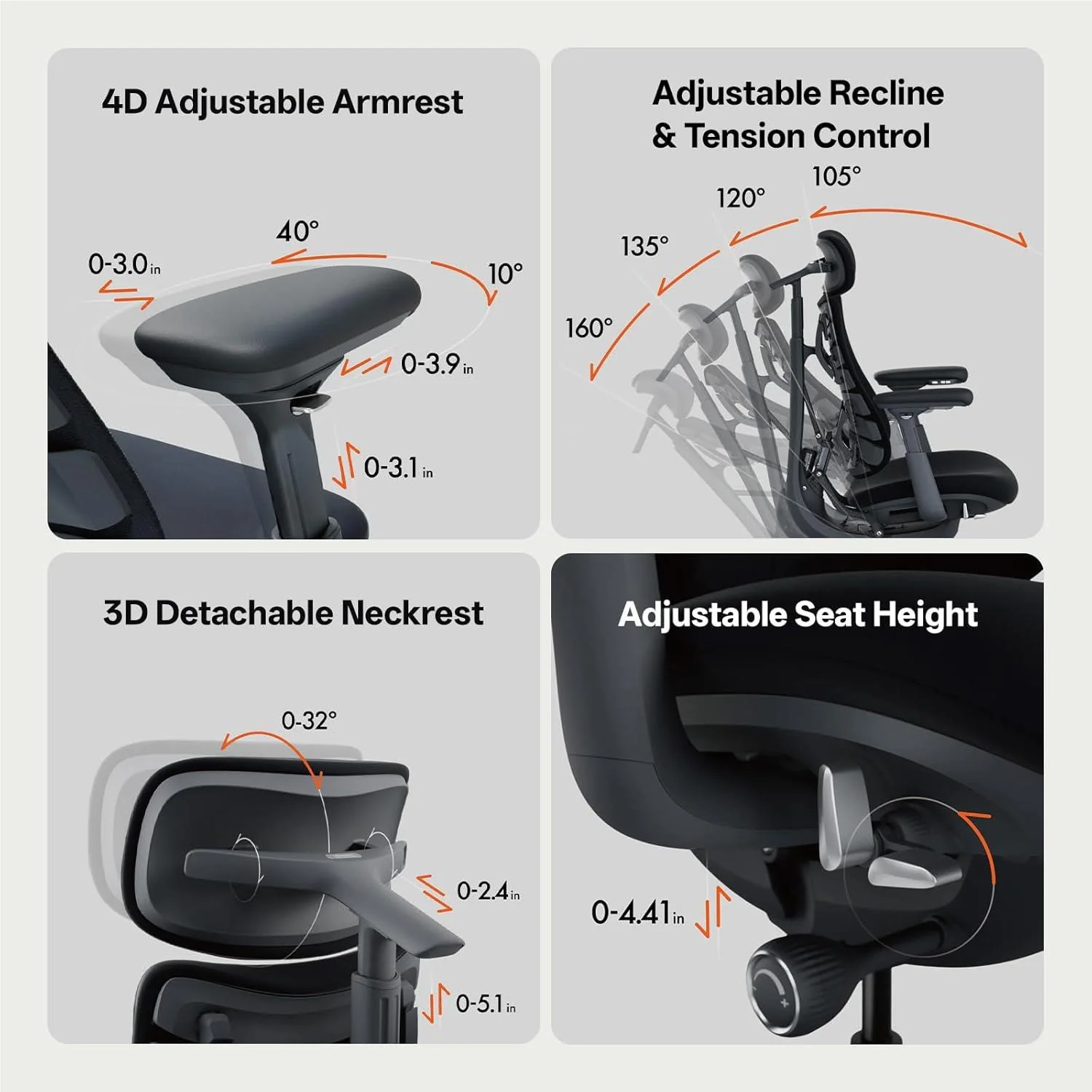 LiberNovo Omni Smart Dynamic Ergonomic Chair (Space Grey)