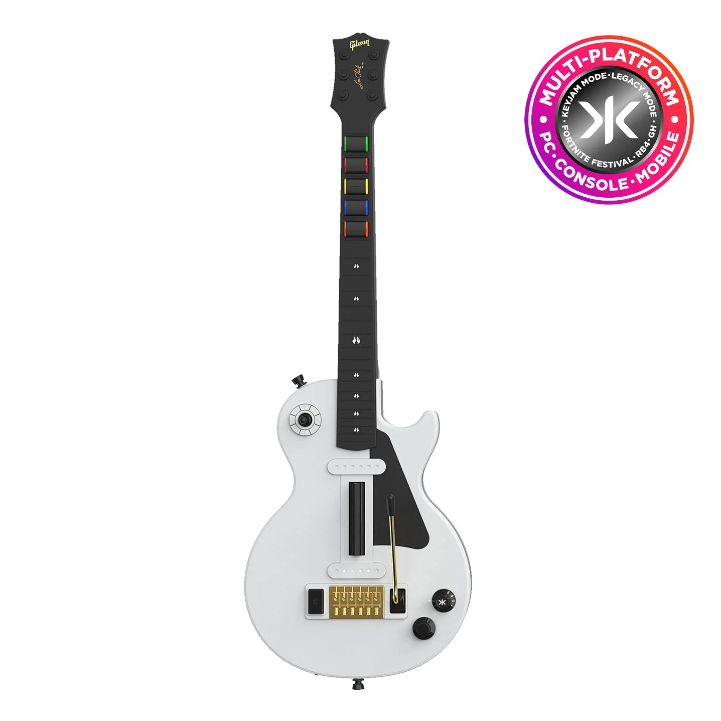 CRKD Gibson® Les Paul White Pro Edition Guitar Controller - OG Neck