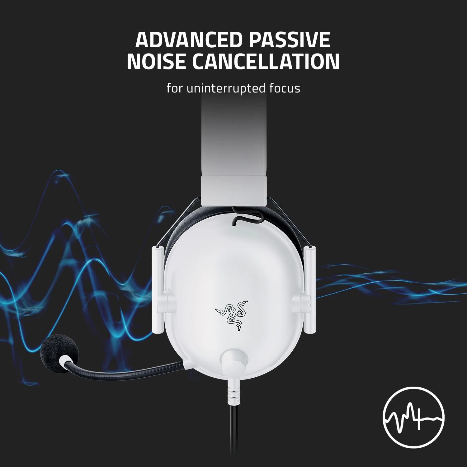 Razer BlackShark V2 X Wired Gaming Headset (White Edition)