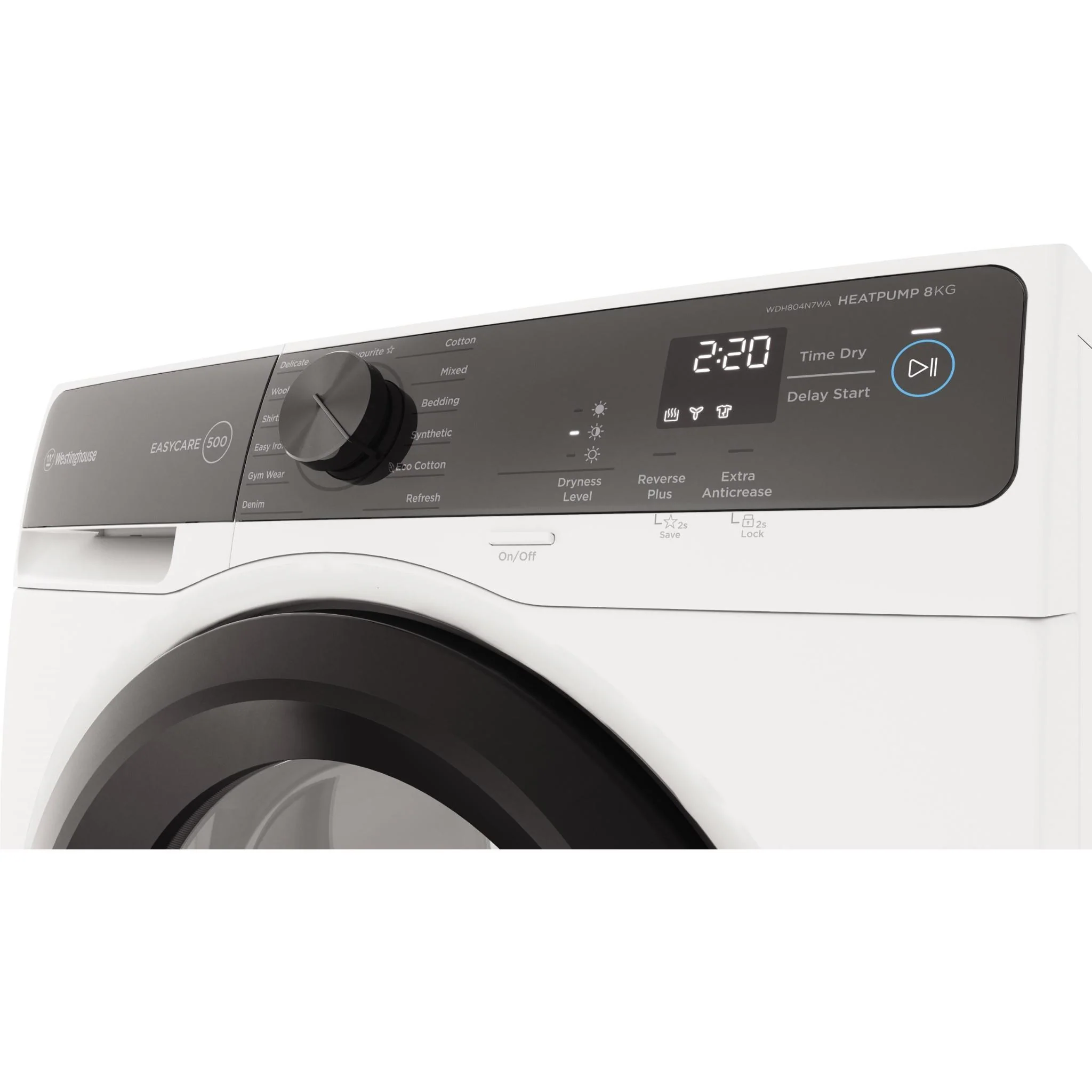 Westinghouse WDH804N7WA 8kg EasyCare 500 Series Heat Pump Dryer