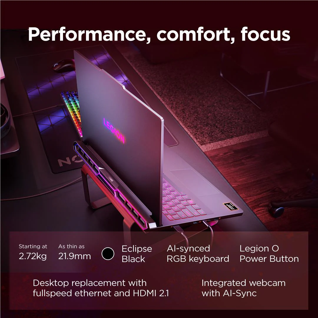 Lenovo Legion Pro 7 16IAX10H 16" WQXGA 240Hz OLED Gaming Laptop (Intel Core Ultra 9-275HX)[GeForce RTX 5080]