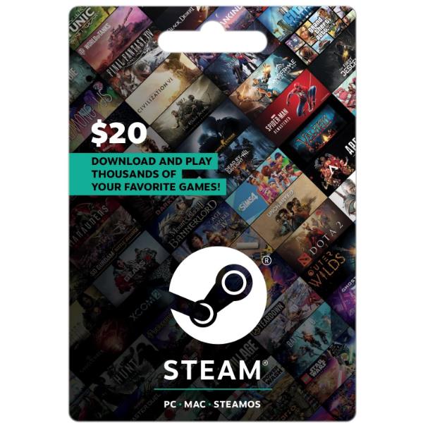 Steam Wallet $20 Gift Card [In-store only]