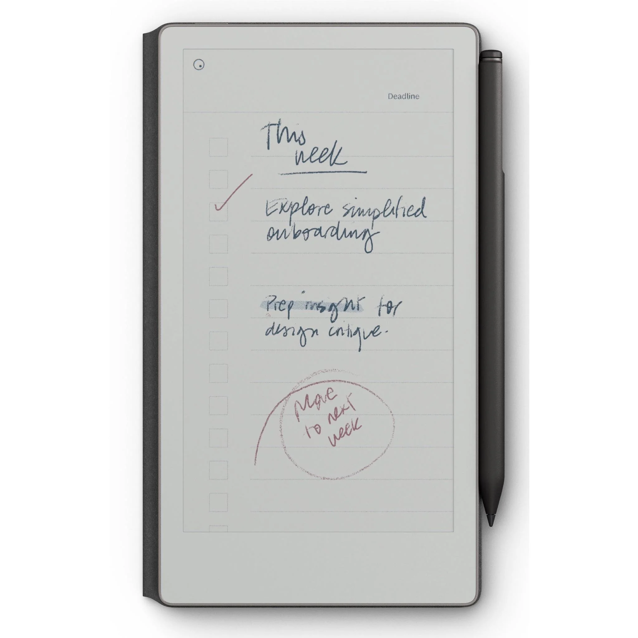 reMarkable Paper Pro Move with MarkerPlus + BookFolio Premium Leather (Black)