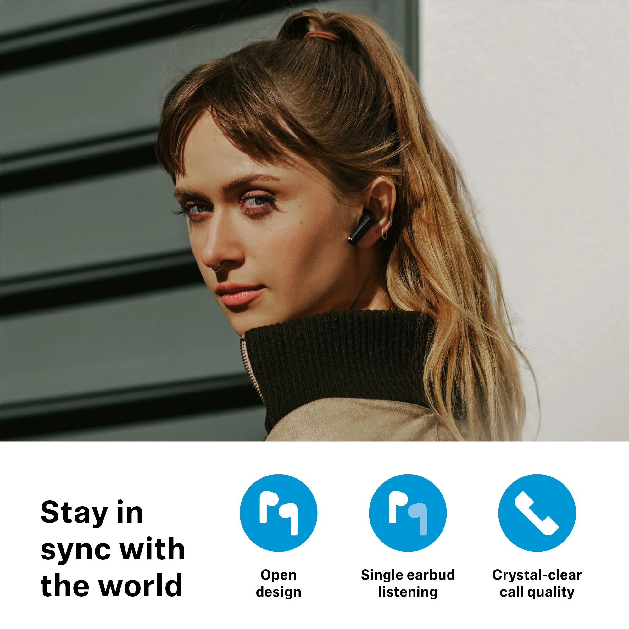 Sennheiser Accentum Open True Wireless In-Ear Headphones (Cream)