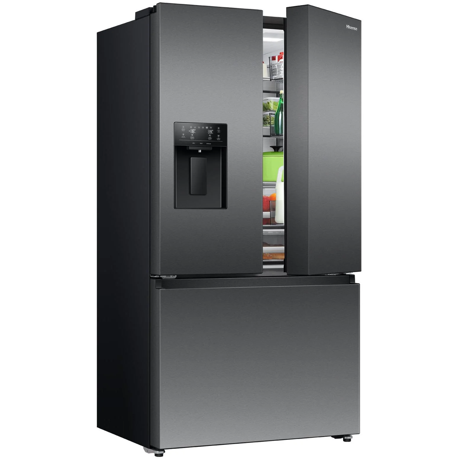 Hisense HRFD634BW 634L PureFlat French Door Fridge (Dark Stainless Steel)