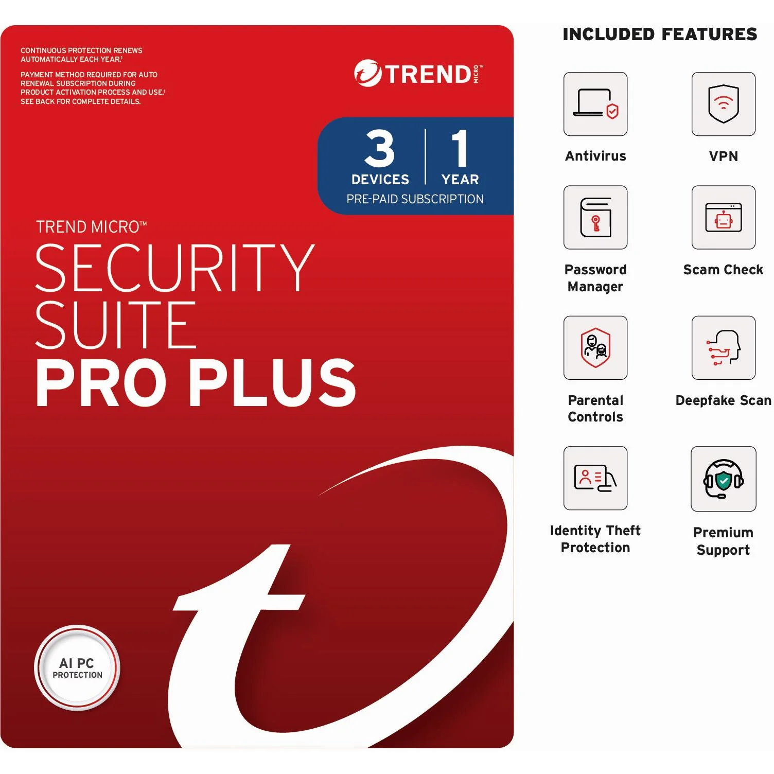 Trend Micro Security Suite Pro Plus (3-Device, 1 Year)[Digital Download]