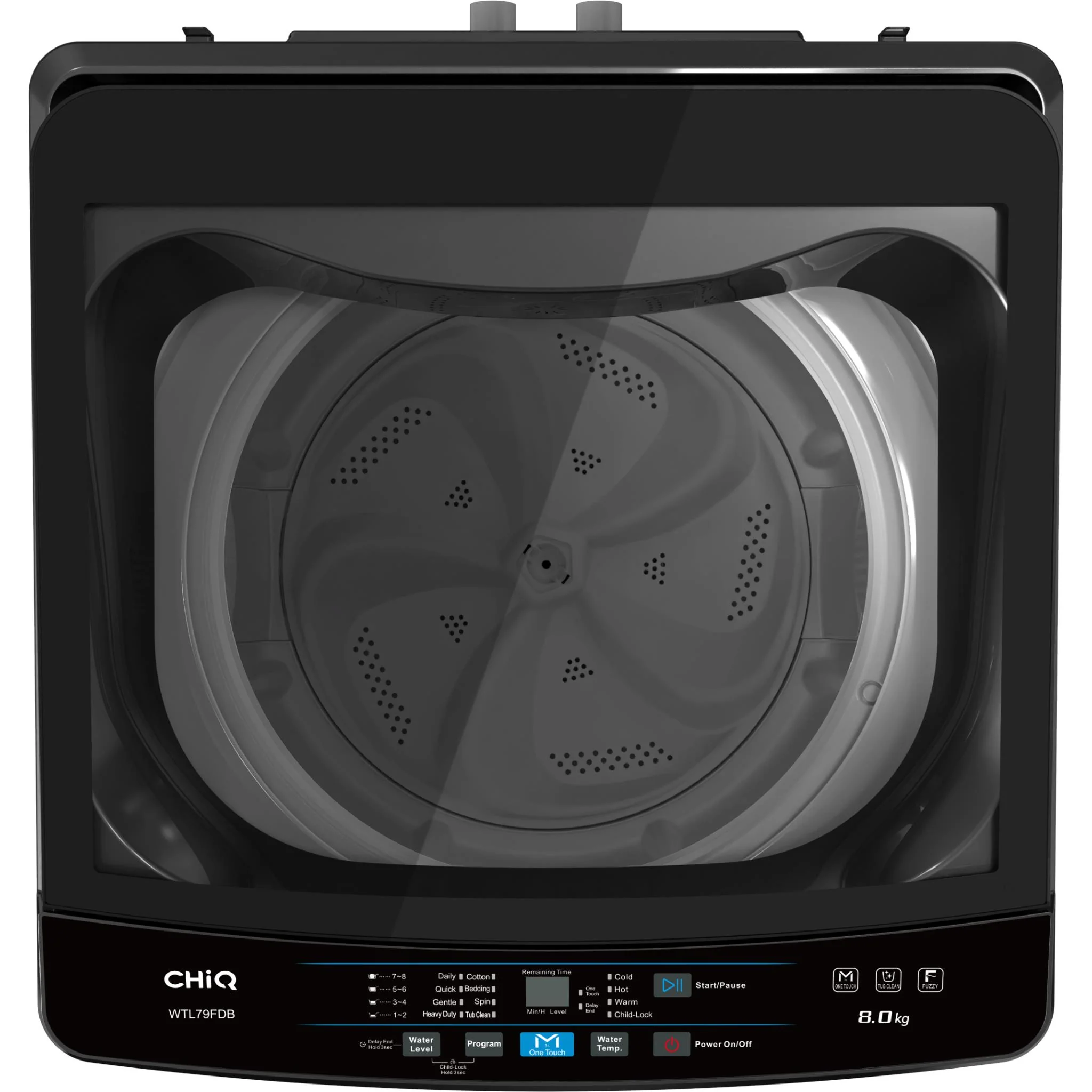 CHiQ WTL79FDB 8kg Top Load Washer (Black)